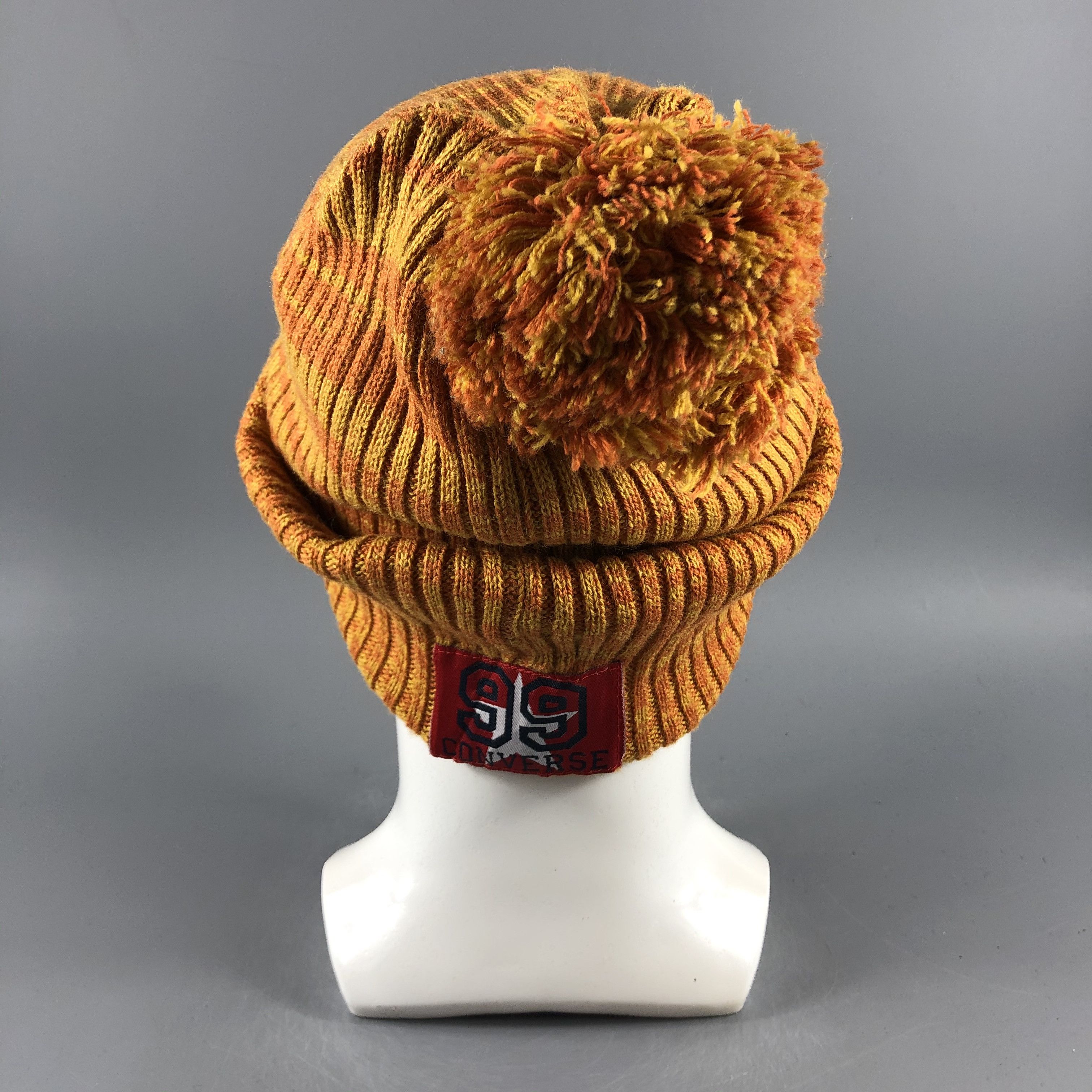 Converse × Vintage Converse Stripe Beanie Snow Hat Snow Cap -D587 Size ONE SIZE - 3 Thumbnail