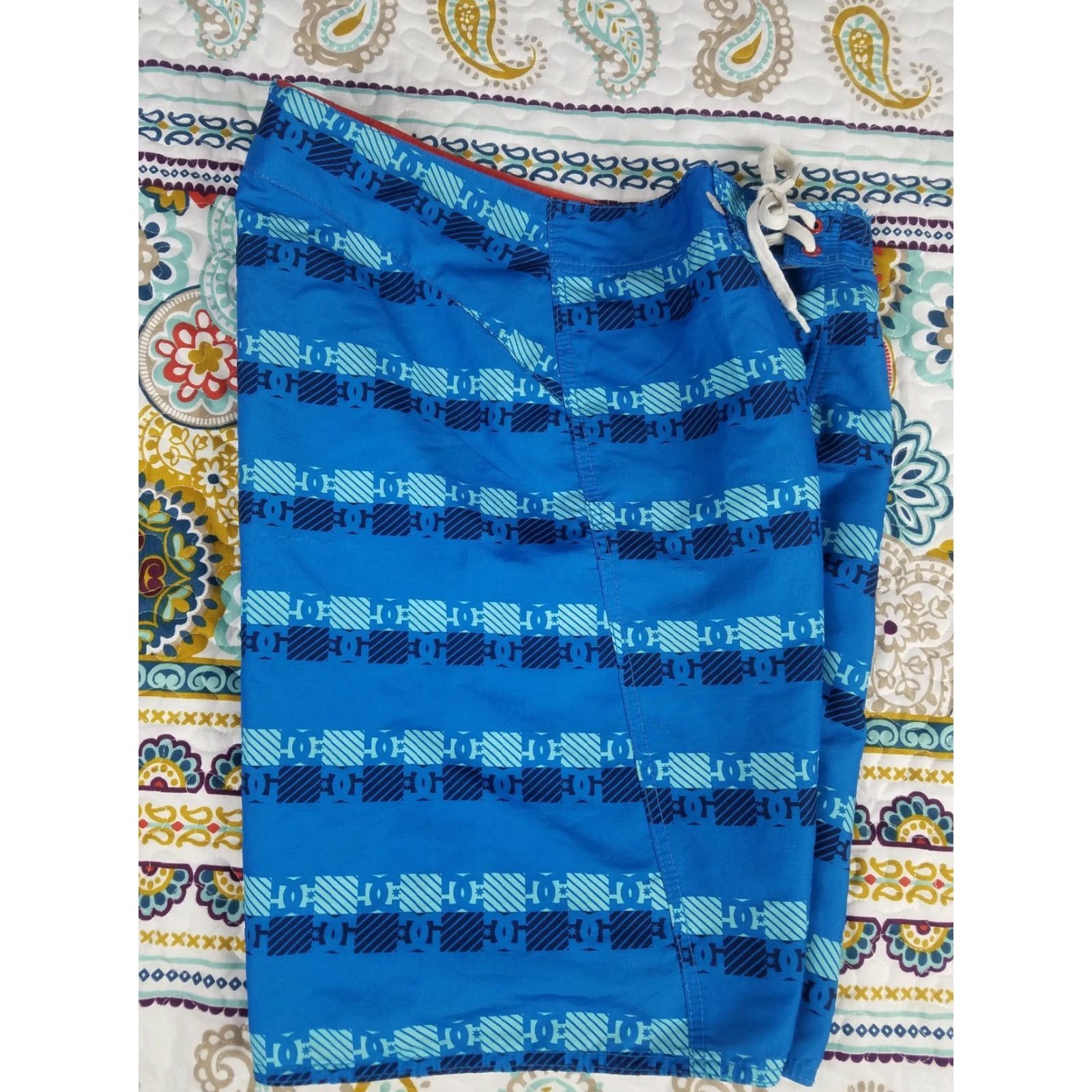 AQUA VINTAGE DC Skateboard Surfing Swim Trunks Shorts Mens Sz 36 Aqua Blue Swimming Size US 36 / EU 52 - 3 Thumbnail