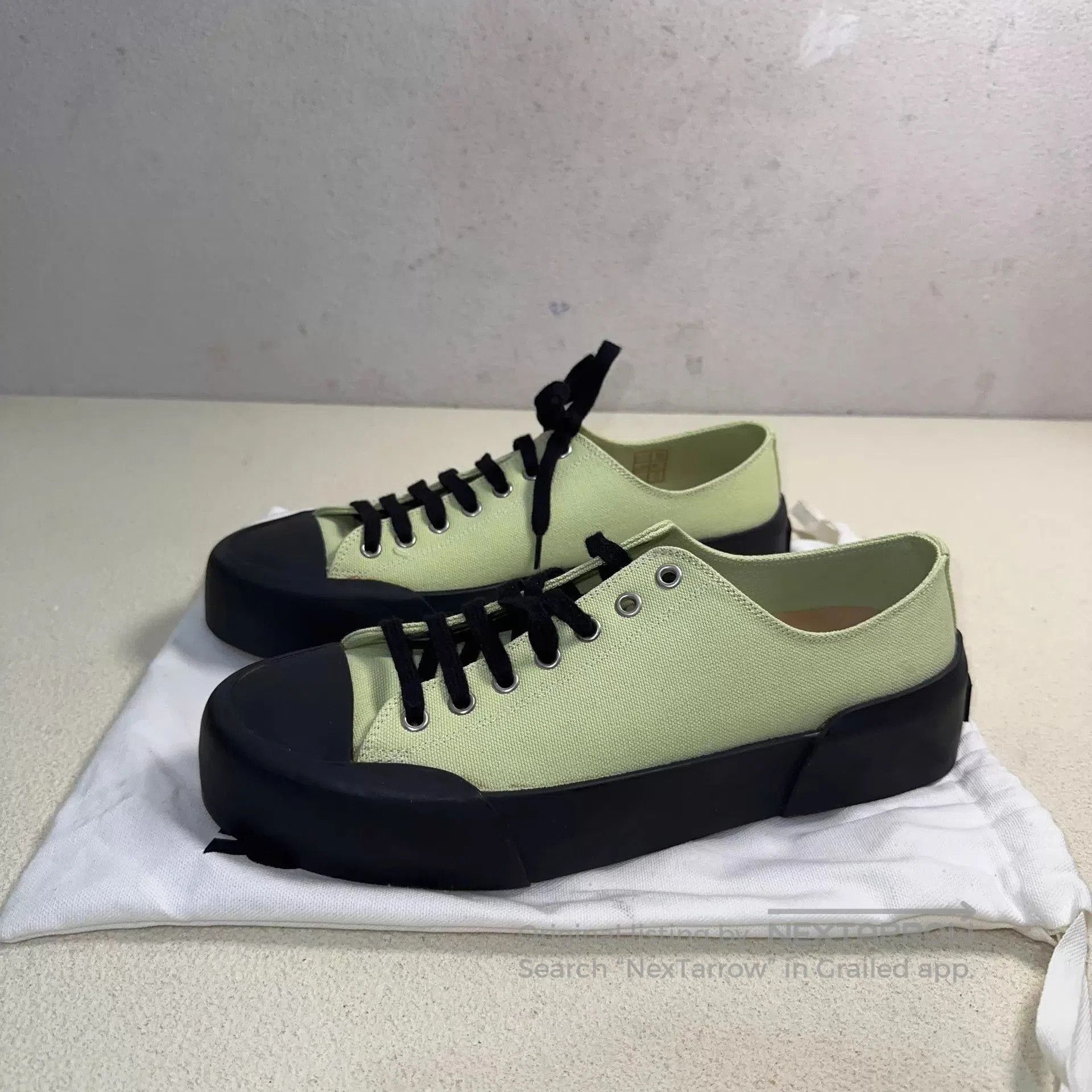 Jil Sander Multi Color Low Top Canvas Sneakers Size 8. Size US 8 / EU 41 - 2 Thumbnail