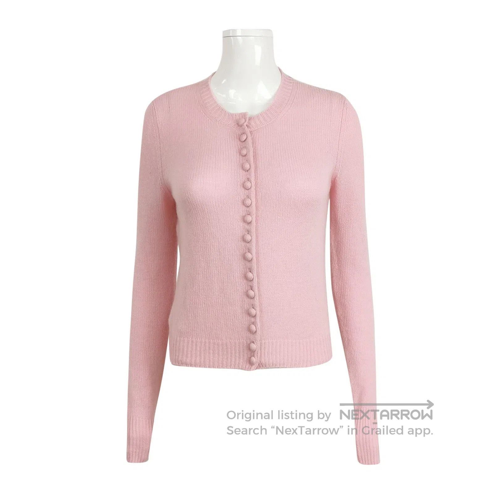 Prada Prada Pink Cashmere Button-Up Cardigan . Size US M / EU 48-50 / 2 - 1 Thumbnail