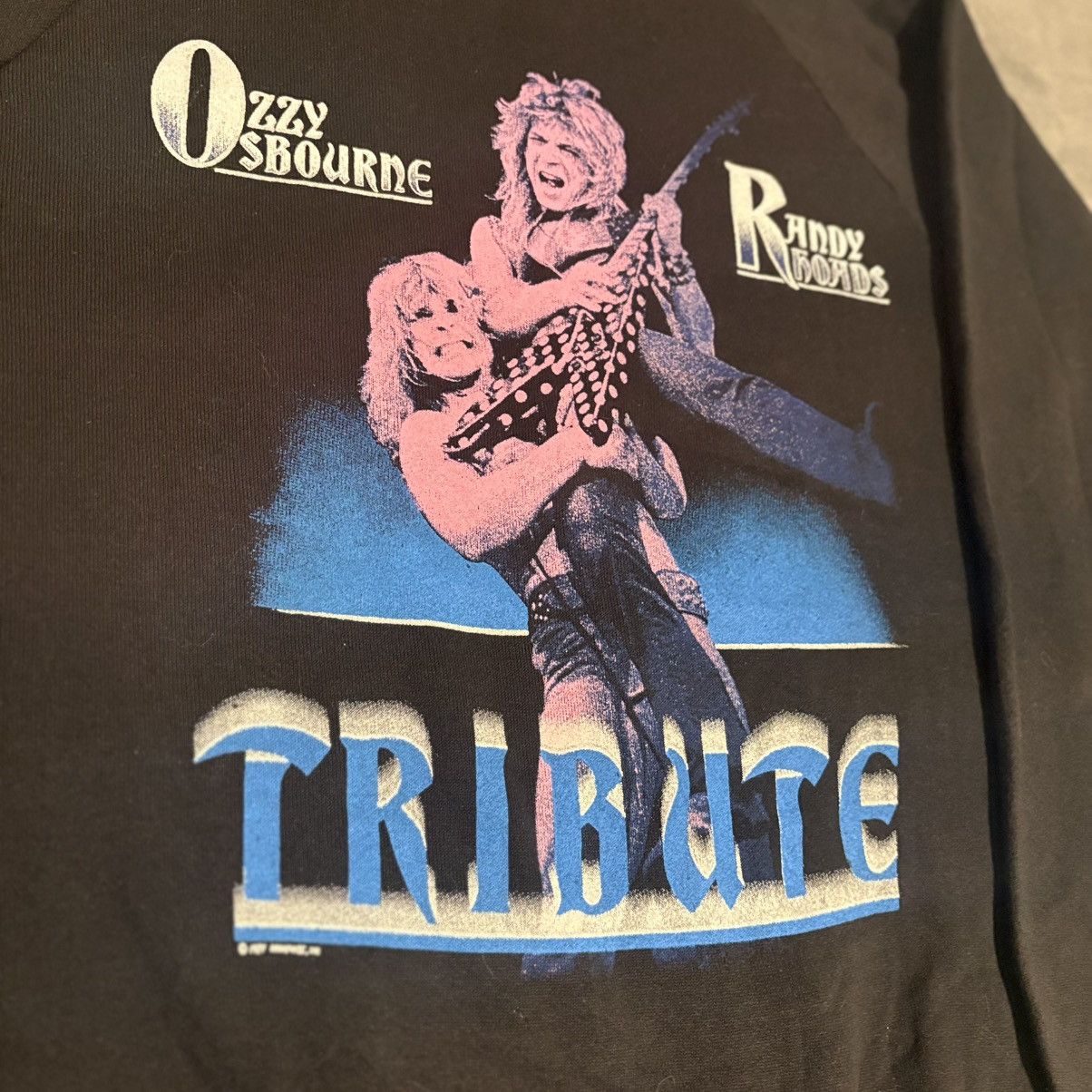 Fruit Of The Loom Vintage 1987 Ozzy Osbourne Tribute Randy Rhoads Sweatshirt Size US M / EU 48-50 / 2 - 2 Thumbnail