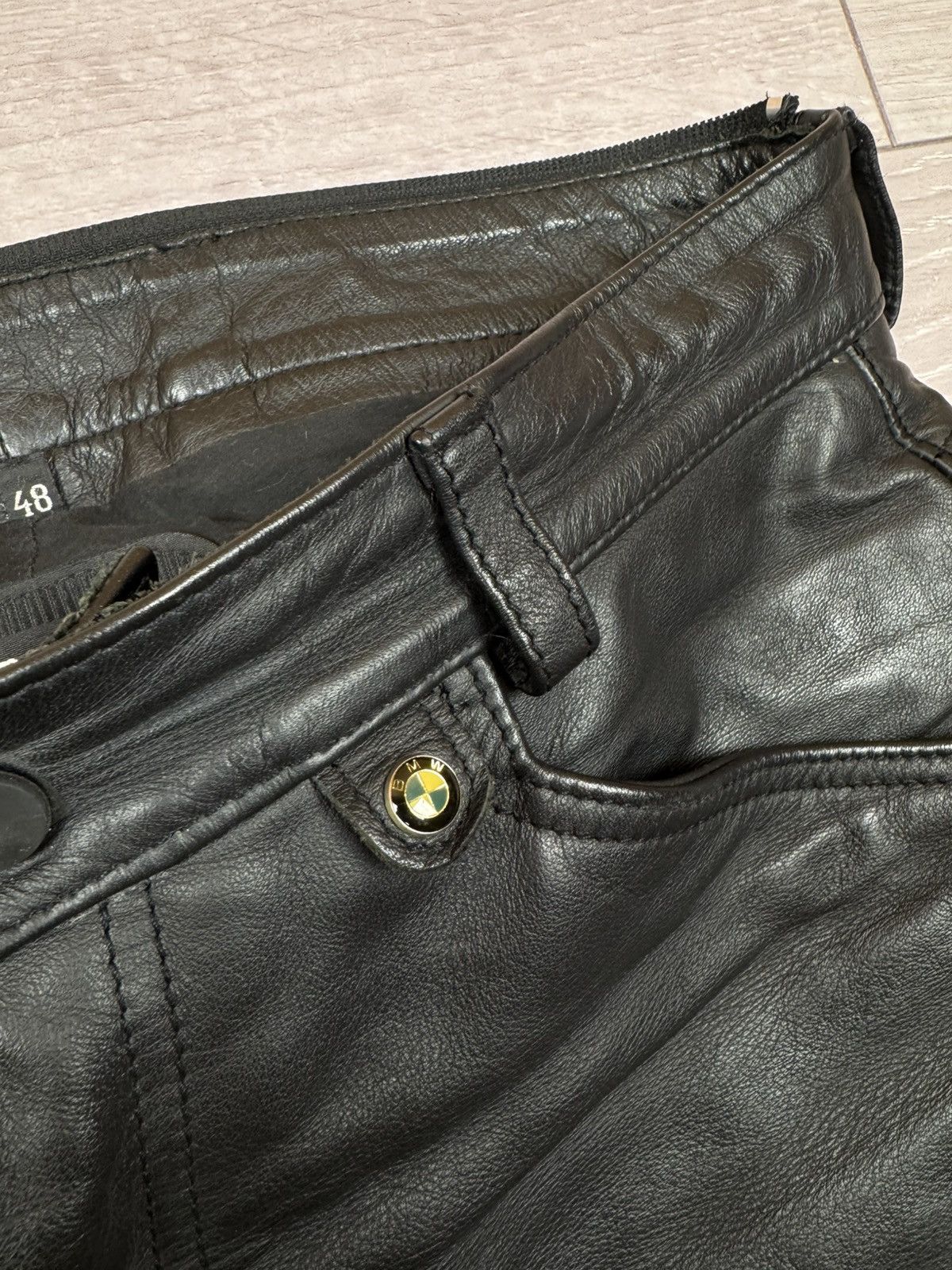 BMW Vintage Leather Moto pants BMW size 48 Size US 32 / EU 48 - 7 Thumbnail