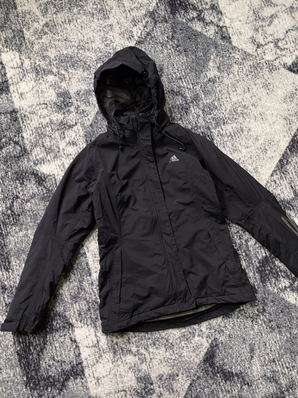 Vintage Vintage Adidas Outdoor Jacket Black Clima Proof Lining 90s Size M / US 6-8 / IT 42-44 - 2 Thumbnail