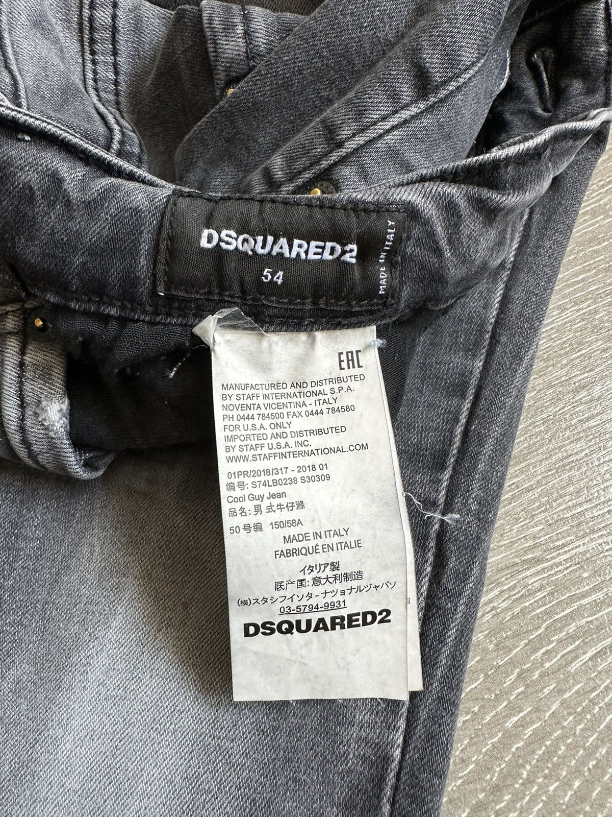 Dsquared2 DSQUARED2 Grey Distressed Denim Pants Men’s size 54 Size US 32 / EU 48 - 15 Thumbnail
