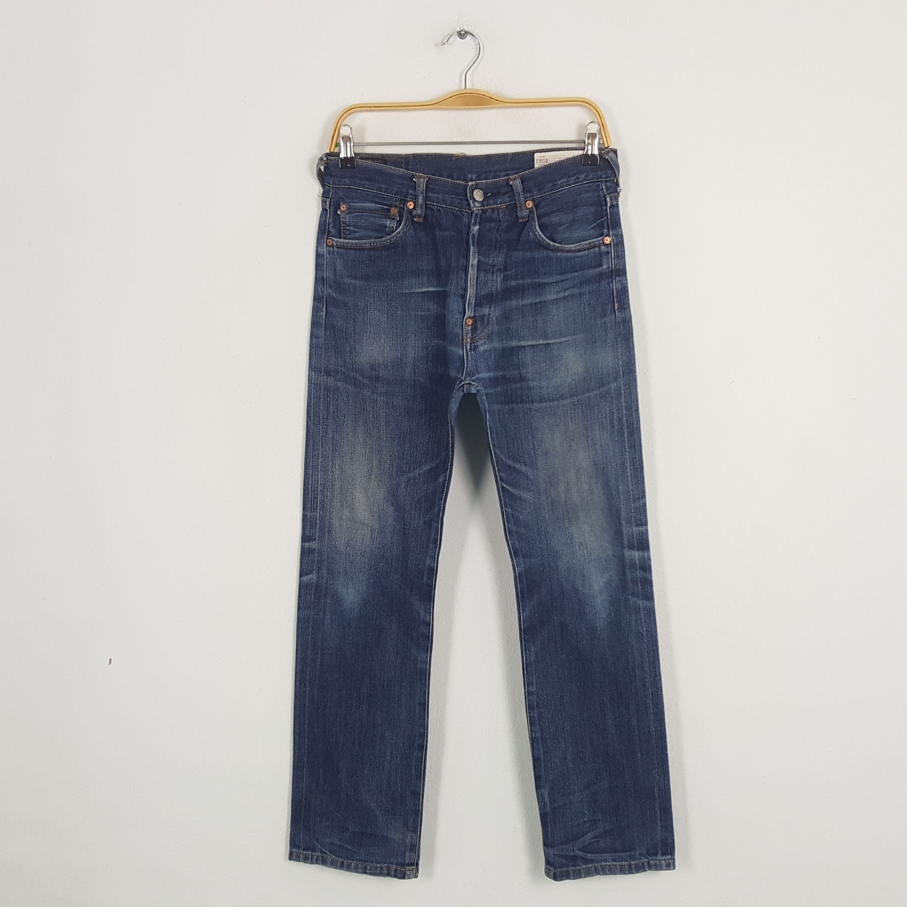 Japanese Brand × Vintage Vintage Evisu Japanese Brand Daicock Custom Denim Jeans Size US 29 - 3 Thumbnail