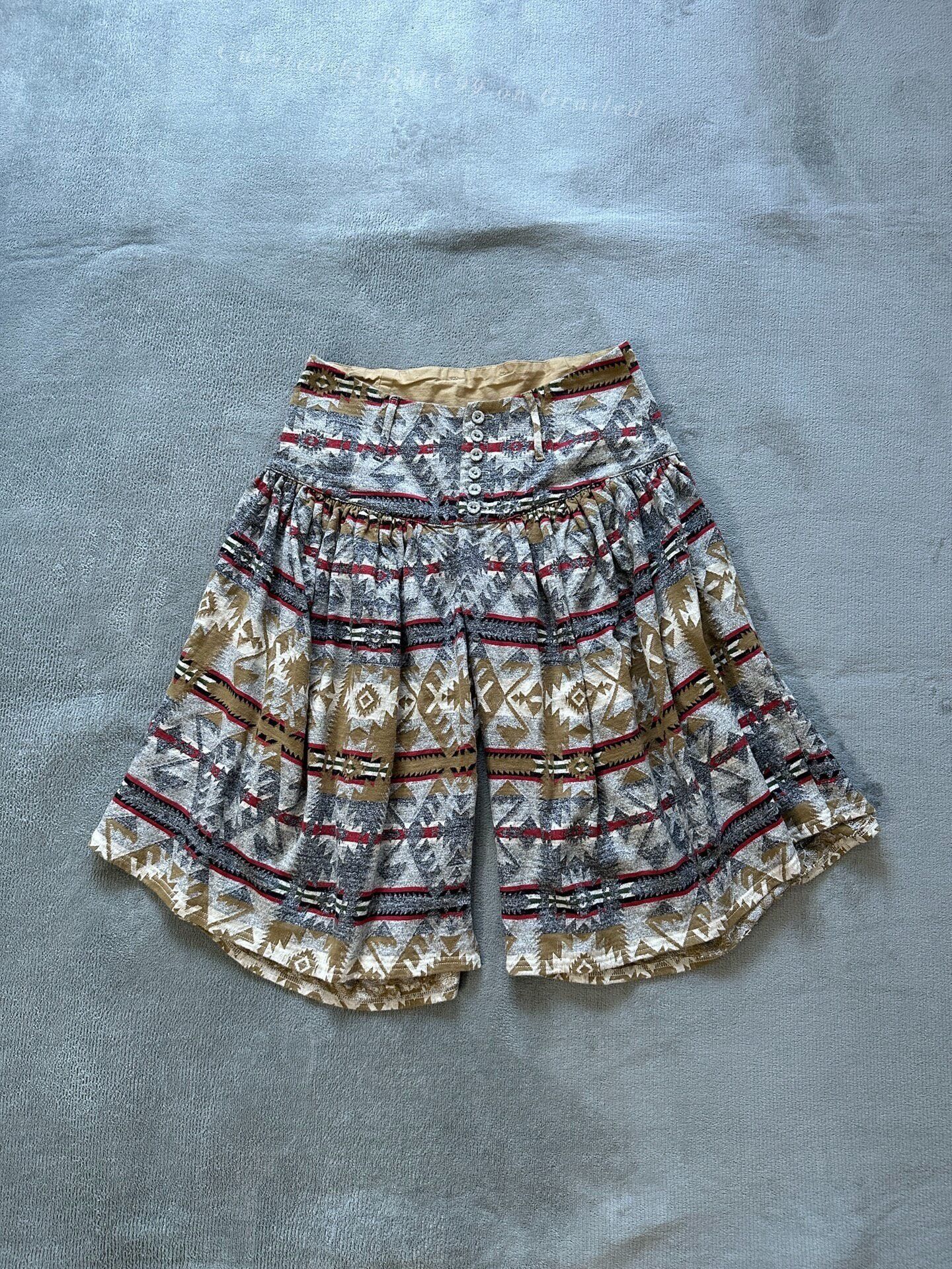 Kapital Kapital Tribal Pattern Wide-Leg Skirt Pants Size 22" - 1 Thumbnail