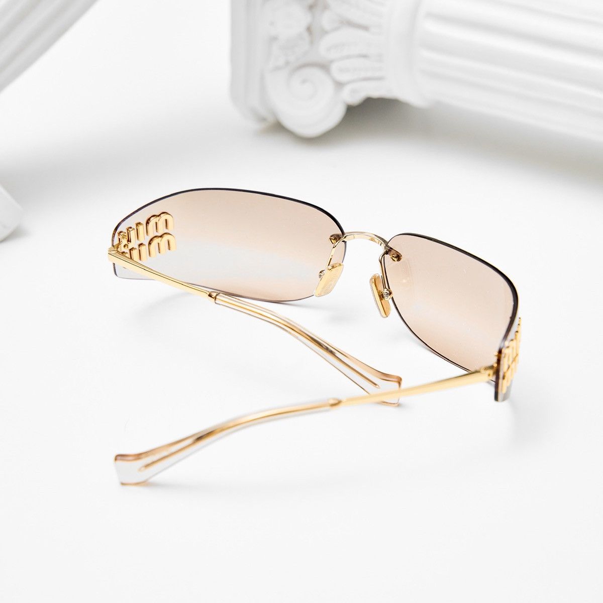 Miu Miu MIU MIU 0MU A51S 5AK20P SUNGLASSES Size ONE SIZE - 7 Thumbnail