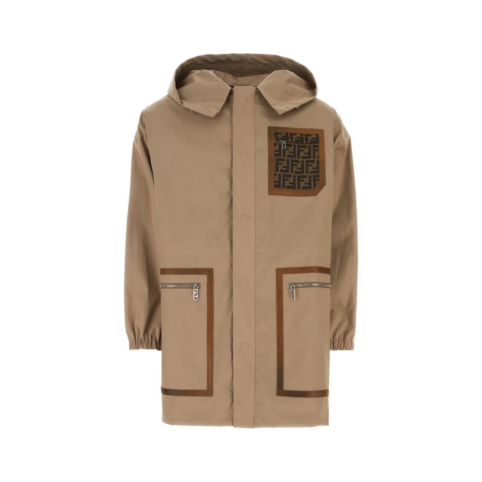 FENDI Cappuccino Cotton Parka Jacket New & Authentic (Men's