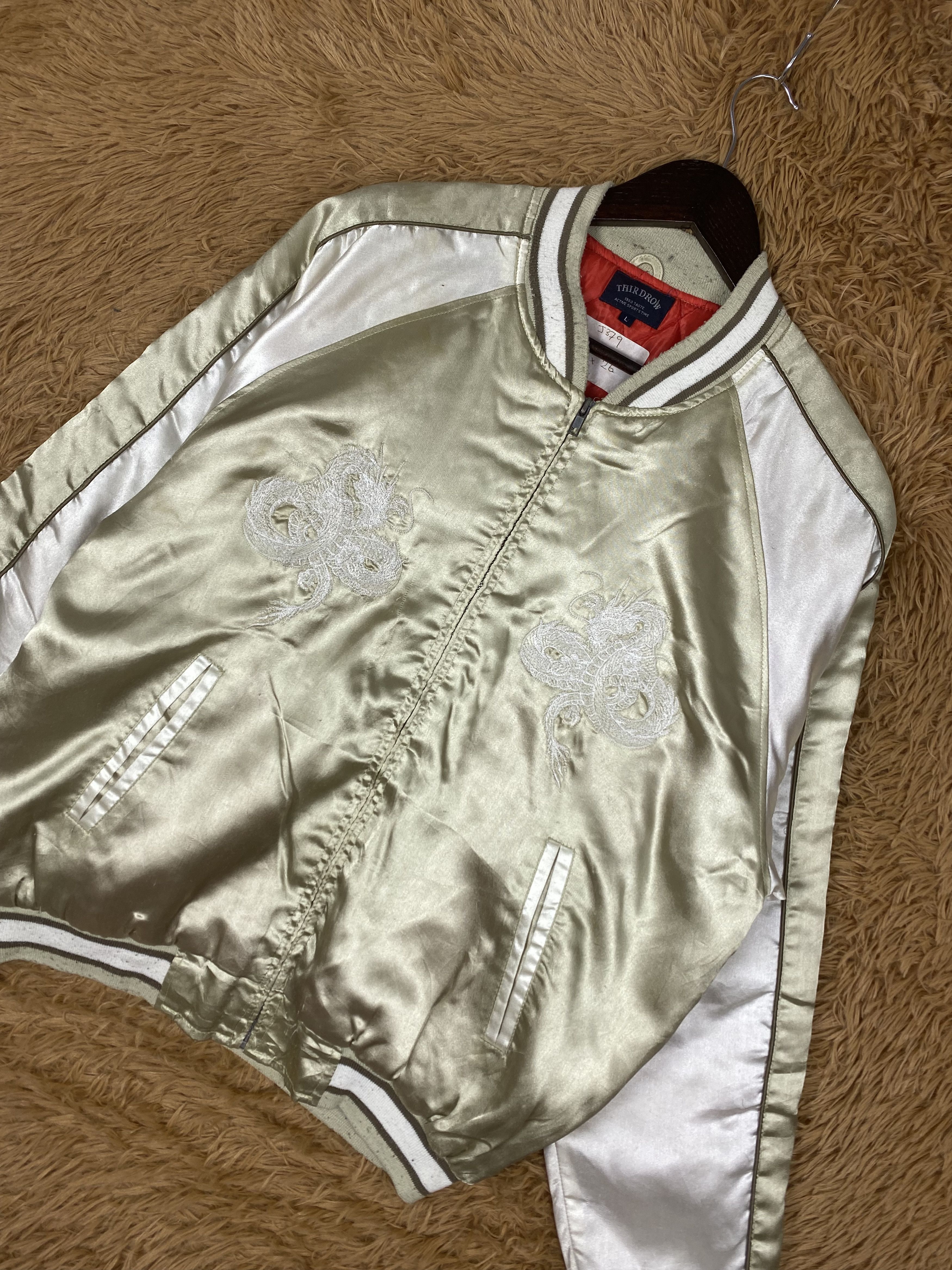 Japanese Brand Vintage Sukajan Dragon Varsity Jacket DJ0379 Size US L / EU 52-54 / 3 - 3 Thumbnail