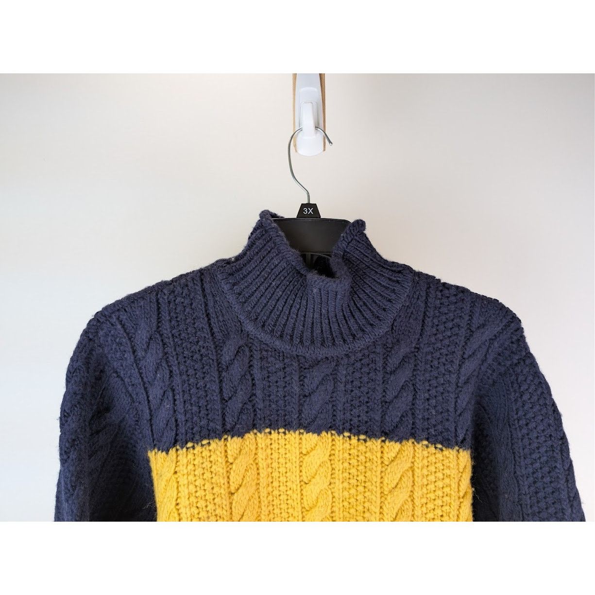 Aime Leon Dore o1rshd1 Aran Cable Mockneck Sweater in Navy Size US M / EU 48-50 / 2 - 3 Thumbnail