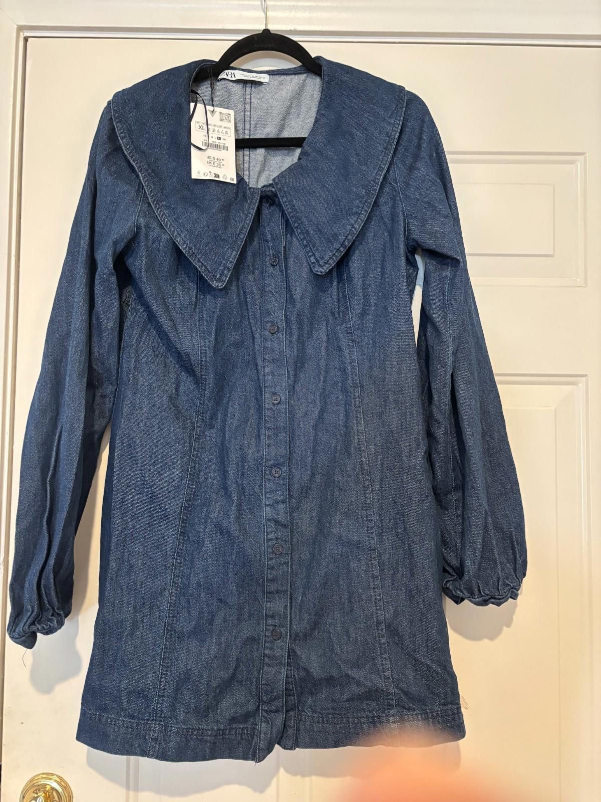 Zara Women's sz XL Zara jean dress #596 new with tags Size XL / US 12-14 / IT 48-50 - 1 Thumbnail