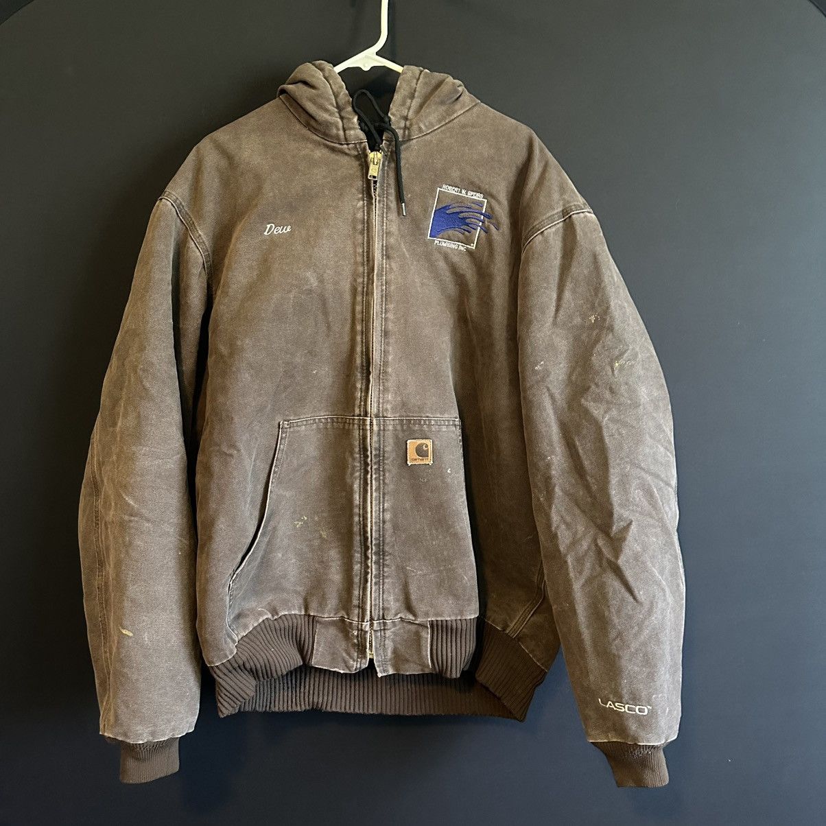 Carhartt × Vintage Brown Embroidered Carhartt Work Jacket Size US XL / EU 56 / 4 - 1 Thumbnail