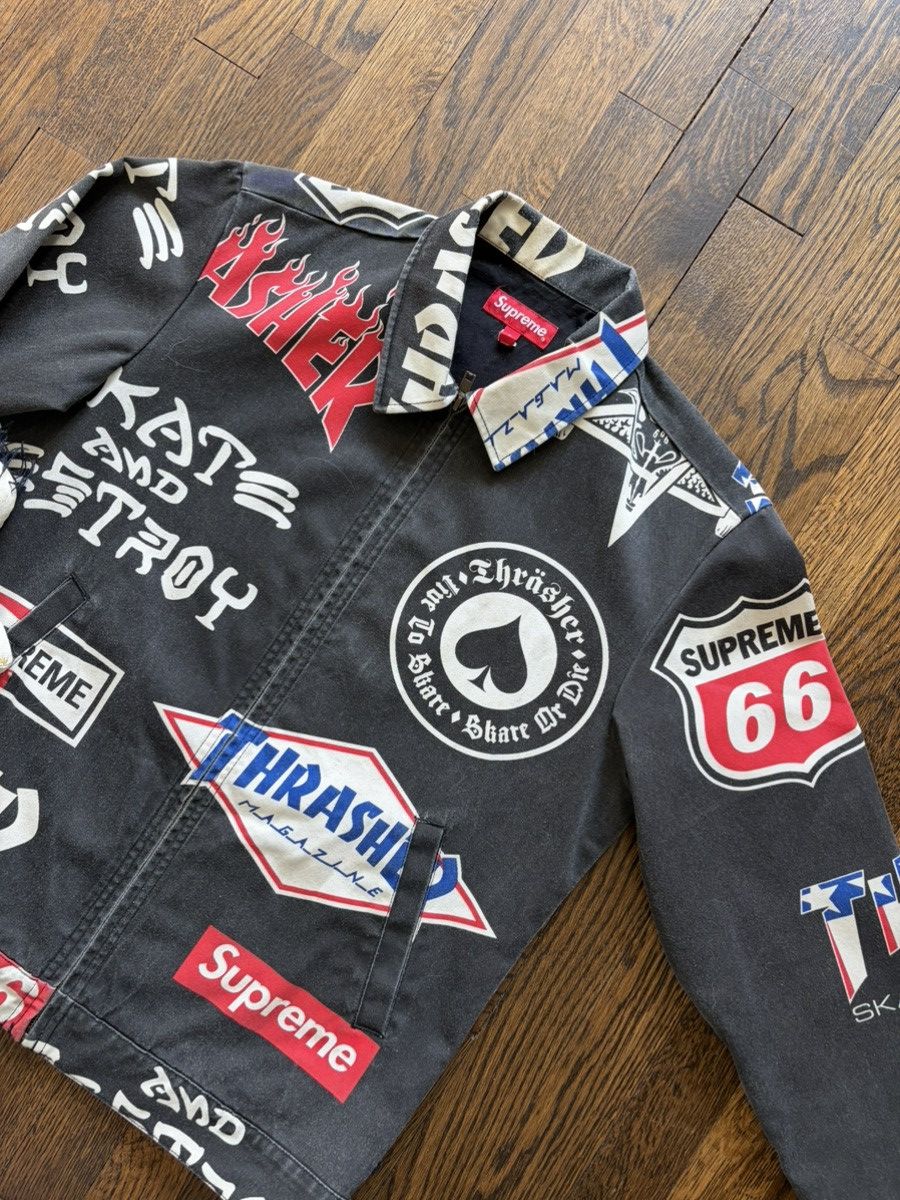 Supreme × Thrasher Supreme x thrasher all over print work jacket Size US S / EU 44-46 / 1 - 3 Thumbnail