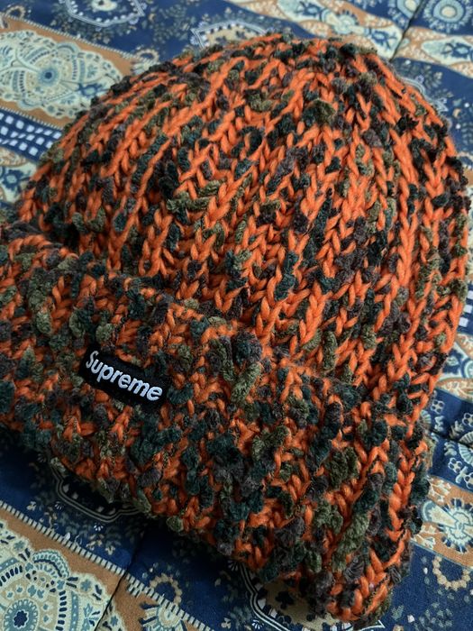 Supreme Supreme Chenille Beanie fw23 hat cuff orange soft | Grailed