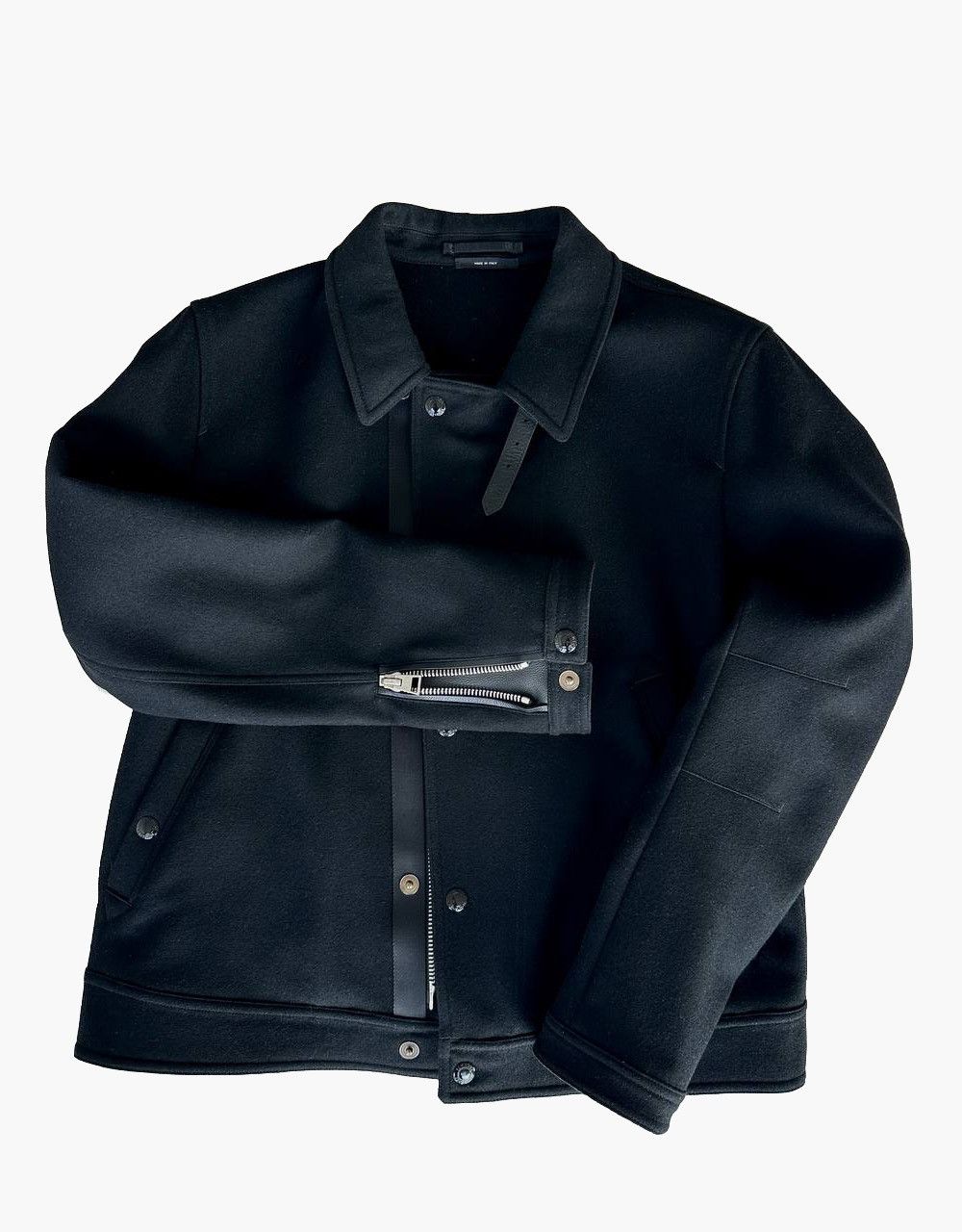Tom Ford Tom Ford Men's Wool/Calf Leather Trim Jacket Size US L / EU 52-54 / 3 - 1 Thumbnail