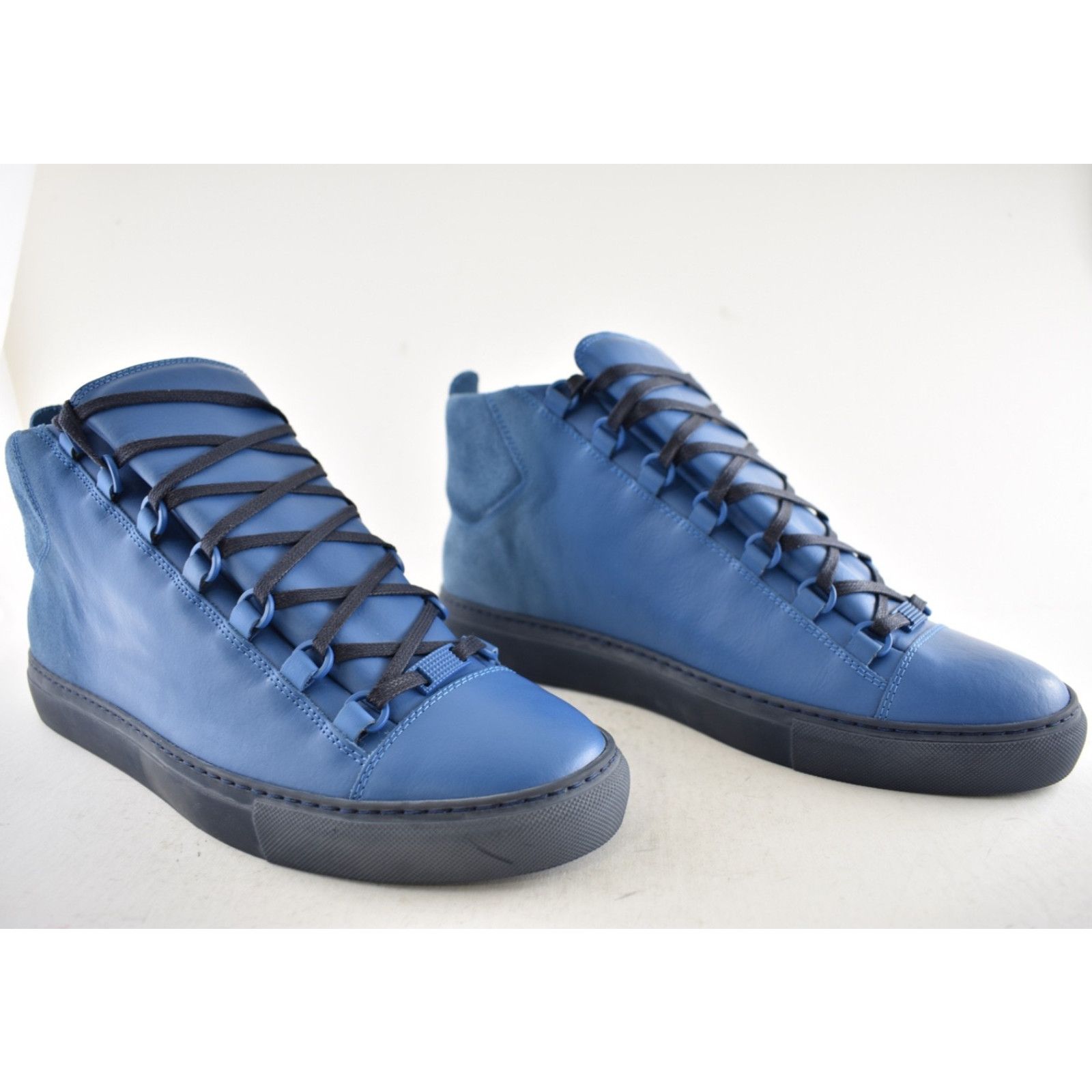 Balenciaga Balenciaga Mens Arena Blue Suede High Top Sneaker 43 10 Size US 10 / EU 43 - 3 Thumbnail