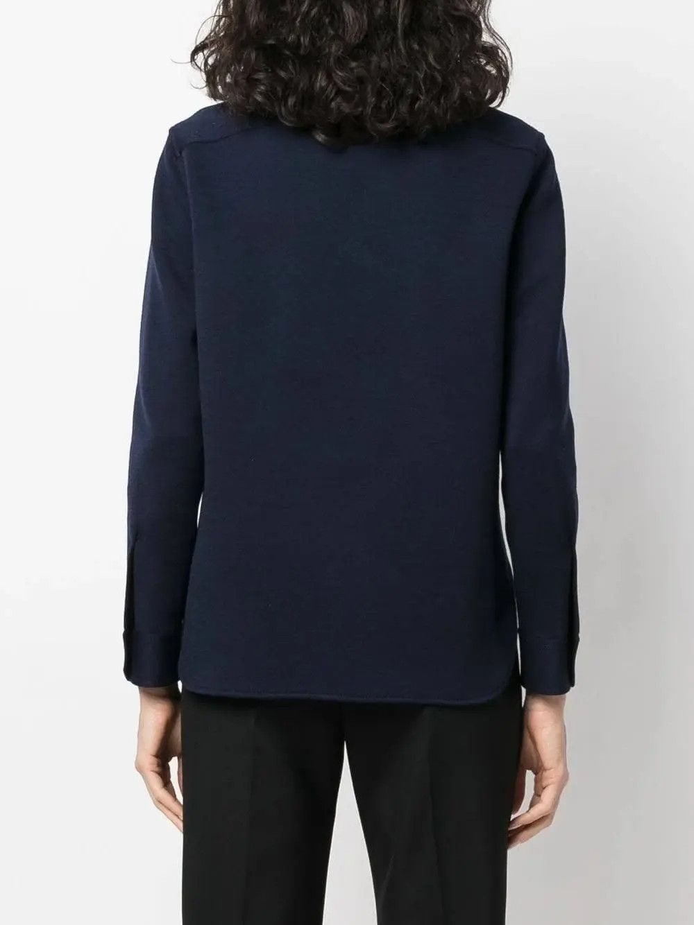 Saint Laurent Paris o1s1wg111124 Overshirt In Jersey in Blue Size M / US 6-8 / IT 42-44 - 3 Thumbnail