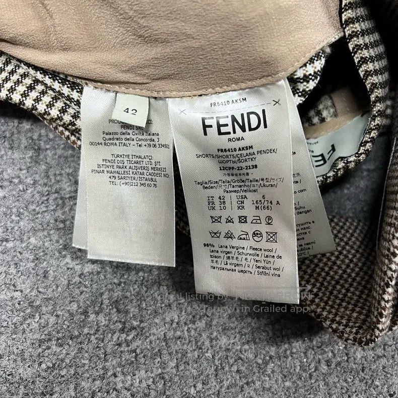 Fendi Fendi Show model plaid waistcoat short pants Size 27" / US 4 / IT 40 - 7 Thumbnail
