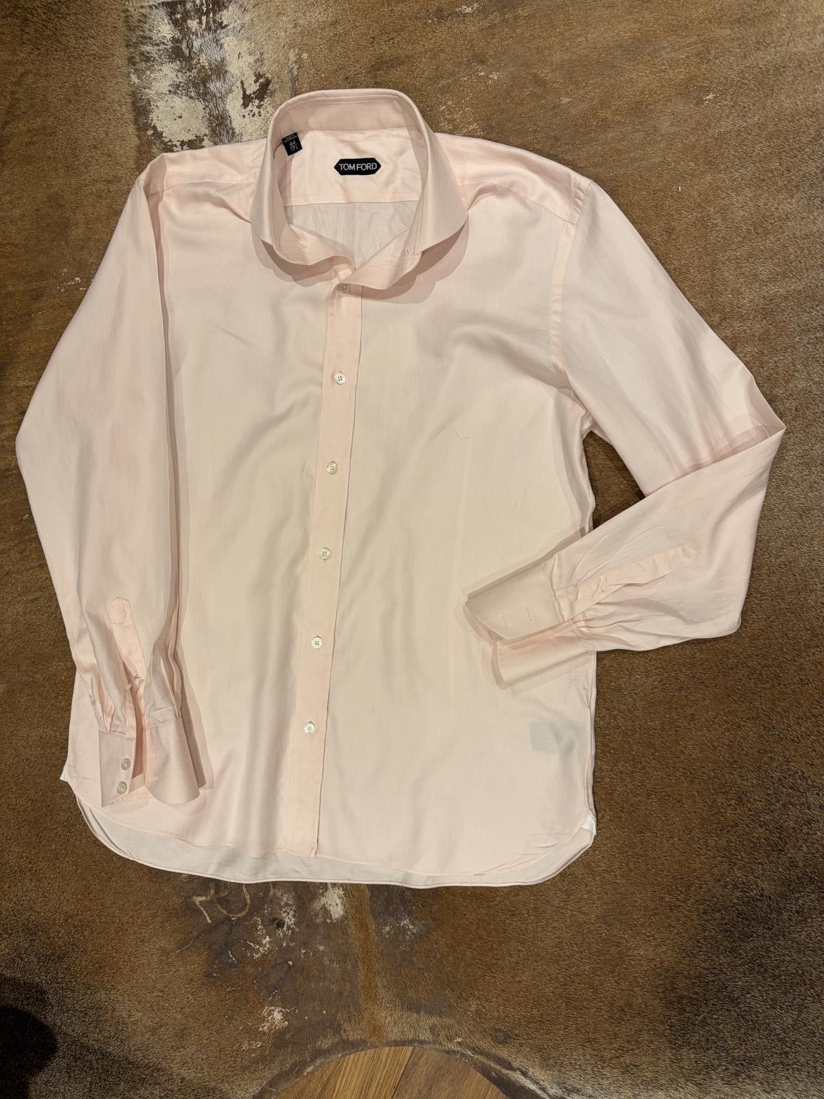 Tom Ford Tom Ford Herringbone Dress Shirt Size US XL / EU 56 / 4 - 1 Thumbnail