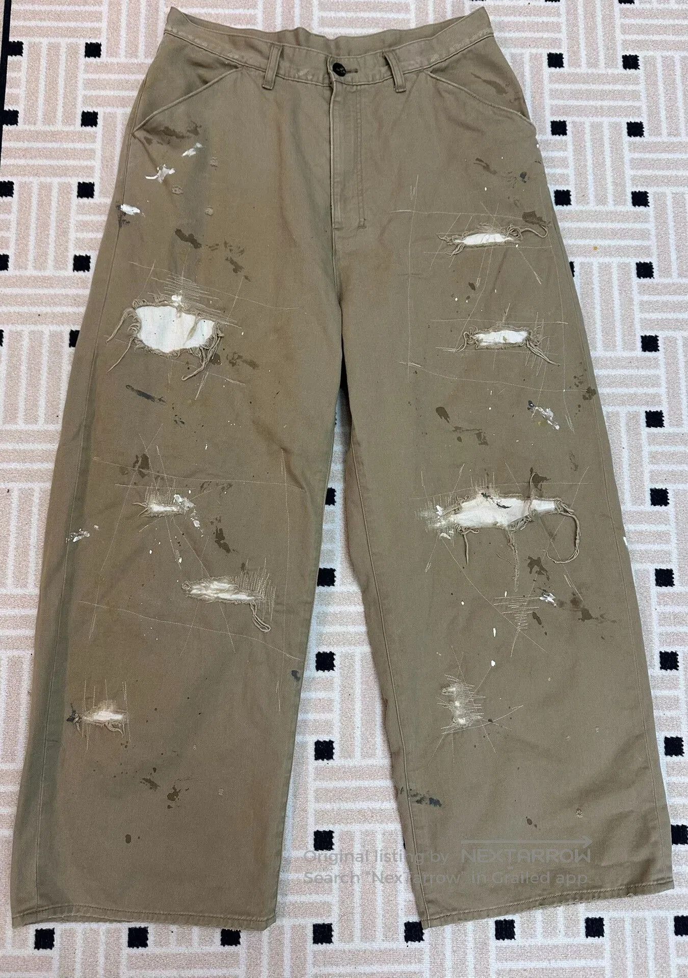 Other ANCELLM REMAKE WIDE CHINO TROUSERS. Size US 26 / EU 42 - 1 Thumbnail