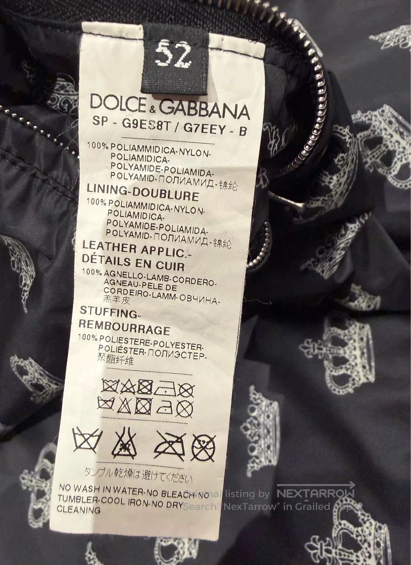 Dolce & Gabbana Dolce & Gabbana Runway Crown Print Puffer Jacket. Size US L / EU 52-54 / 3 - 9 Thumbnail