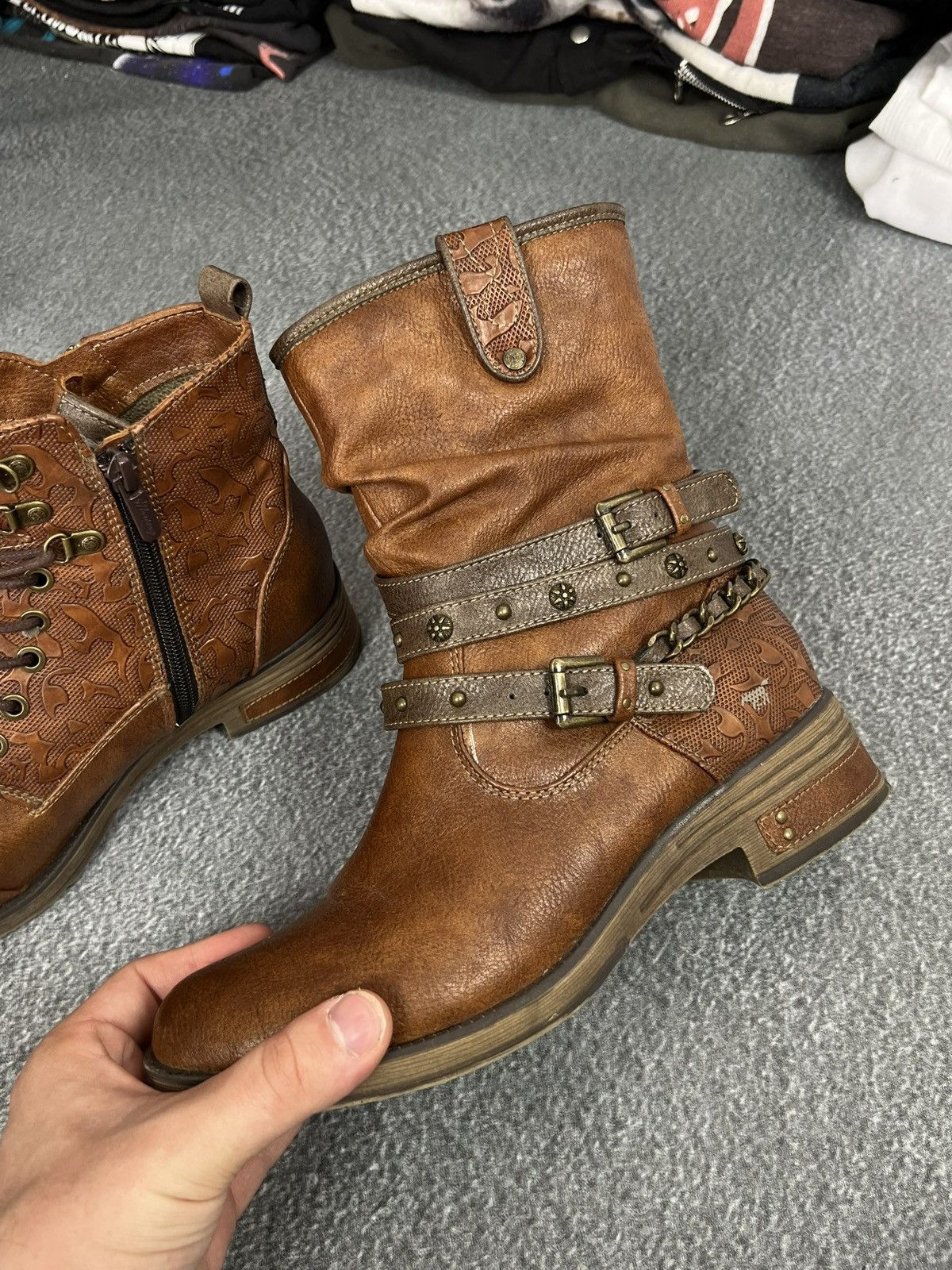 Vintage Vintage Mustang Avant Garde Leather Boots Size US 8.5 / IT 38.5 - 3 Thumbnail