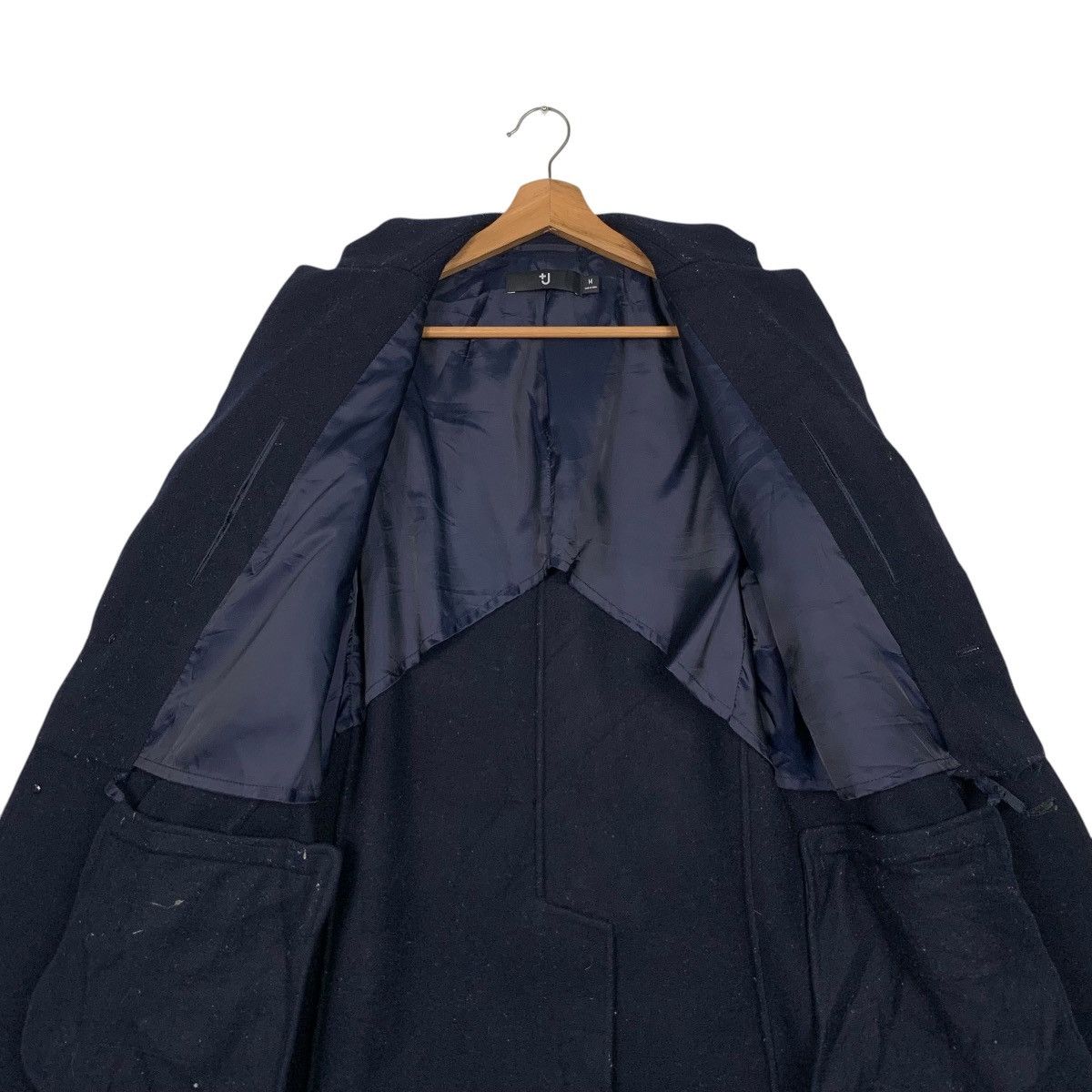 Jil Sander × Uniqlo +J Uniqlo X Jil Sander Navy Blue Wool Overcoat #2503-C113 Size US M / EU 48-50 / 2 - 12 Thumbnail