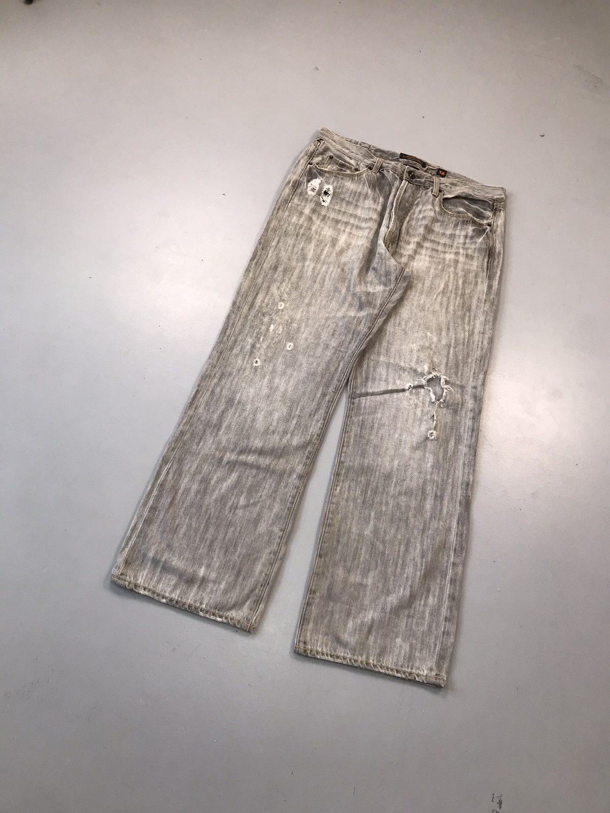Ed Hardy Vintage ed hardy damaged denim Size US 36 / EU 52 - 3 Thumbnail