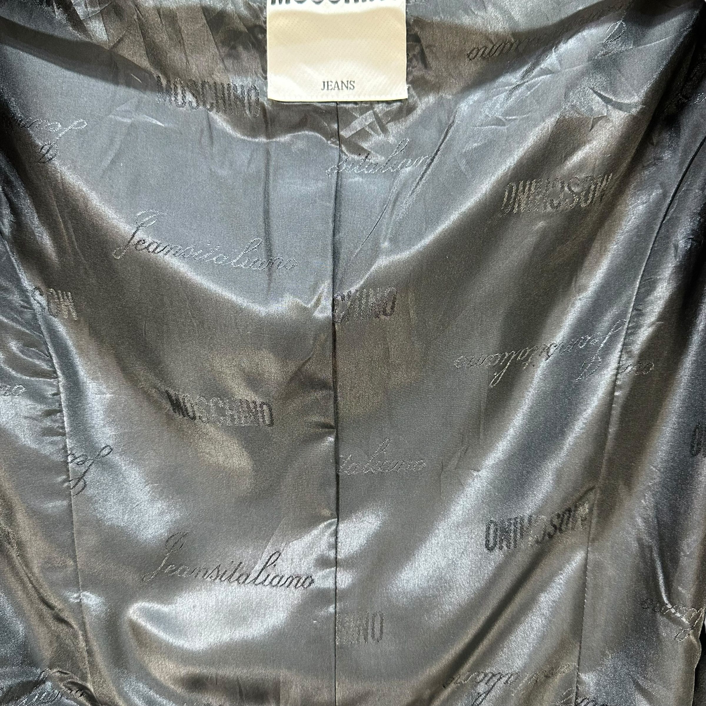Moschino MOSCHINO Velvet Trim Formal Wool Cropped Jacket #A80-1926 Size M / US 6-8 / IT 42-44 - 9 Thumbnail