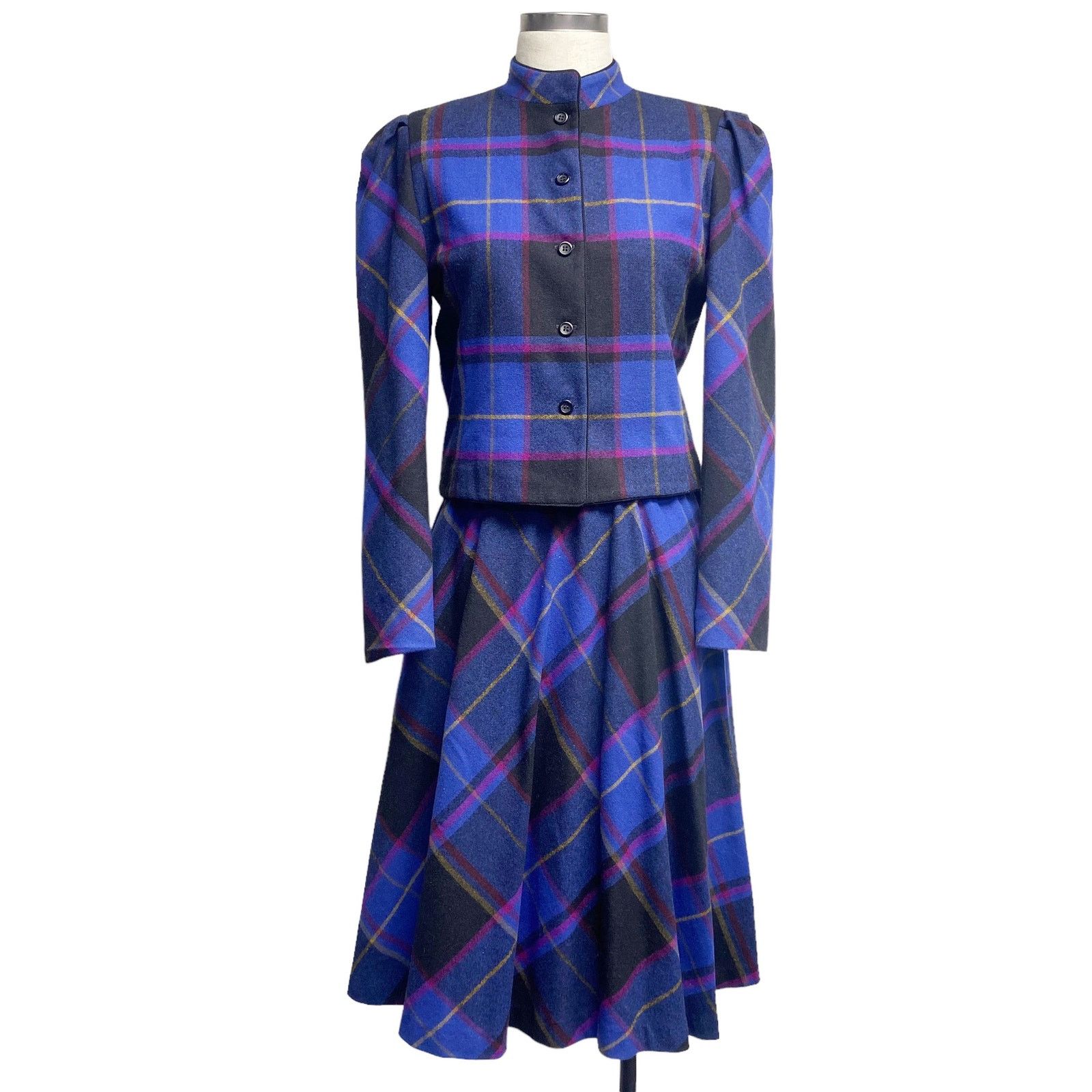 Vintage Vintage Patty Woodard Womens Plaid Tartan Skirt Suit Size ONE SIZE - 2 Thumbnail