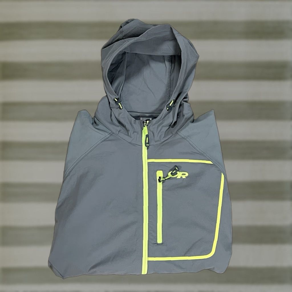 Outdoor Research Jacket Mens M Softshell Full Zip Ferrosi Grey