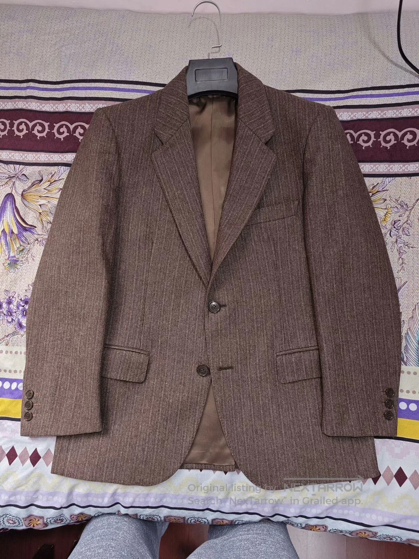 Zanetti Vintage Italian Brown Wool Blazer. Size US S / EU 44-46 / 1 - 5 Thumbnail
