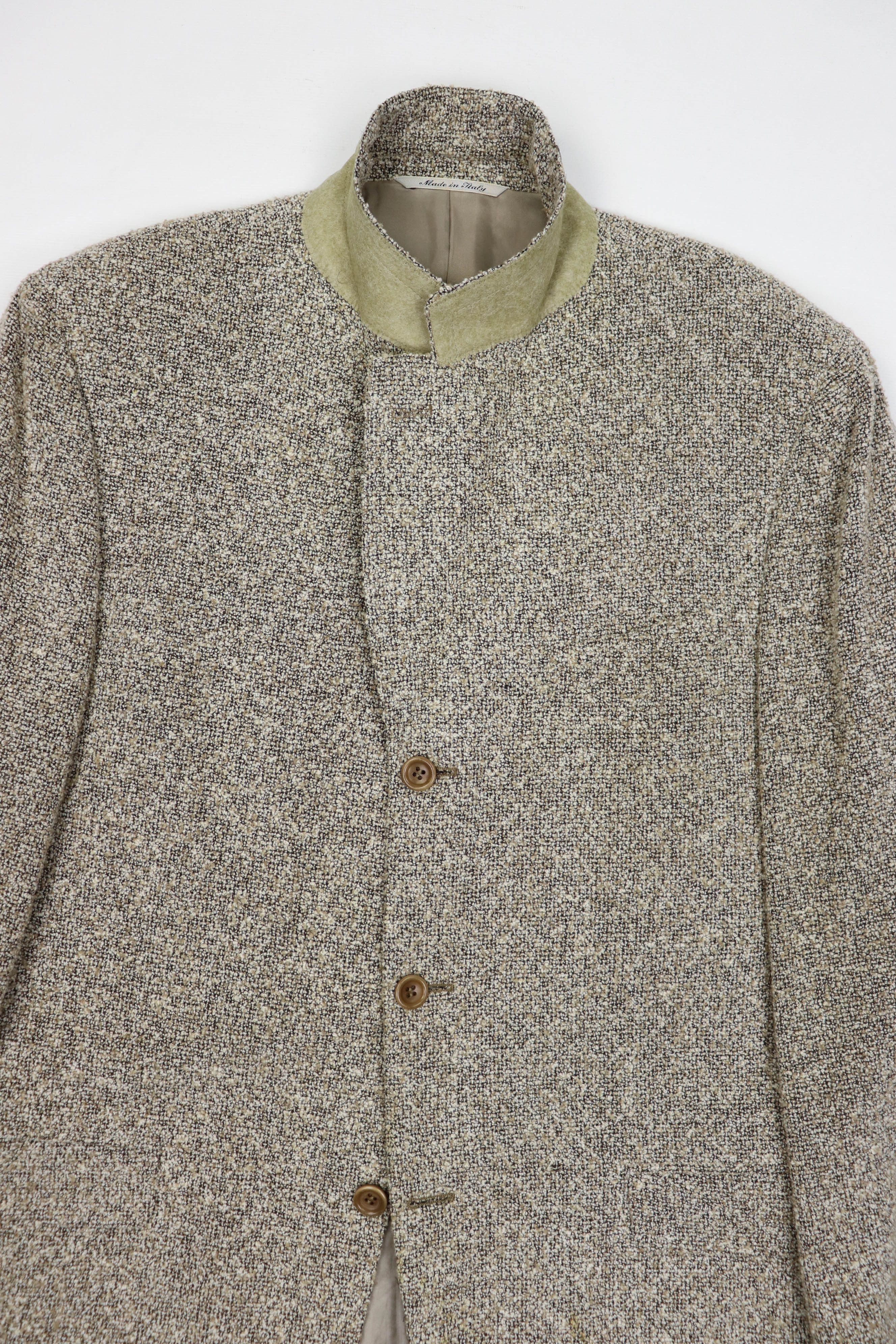 Canali Canali Proposta Cream Beige Terry Fabric Sport Coat Blazer Size 50R - 4 Thumbnail