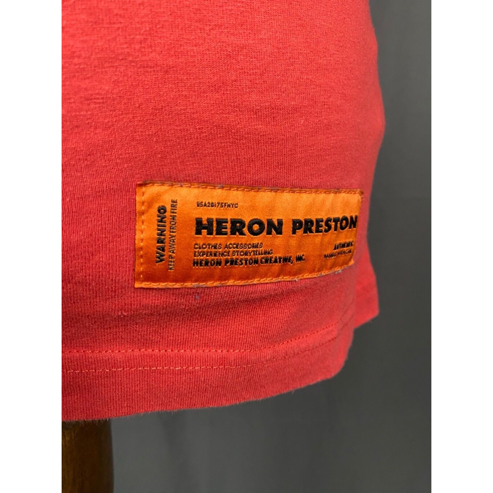 Heron Preston Heron Preston Big Logo Men's Red T-Shirt Size S Size US S / EU 44-46 / 1 - 9 Thumbnail