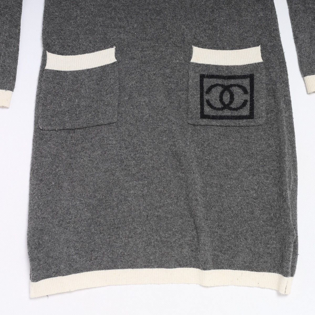 Chanel Chanel Wool Grey Dress Logo Size XS / US 0-2 / IT 36-38 - 2 Thumbnail