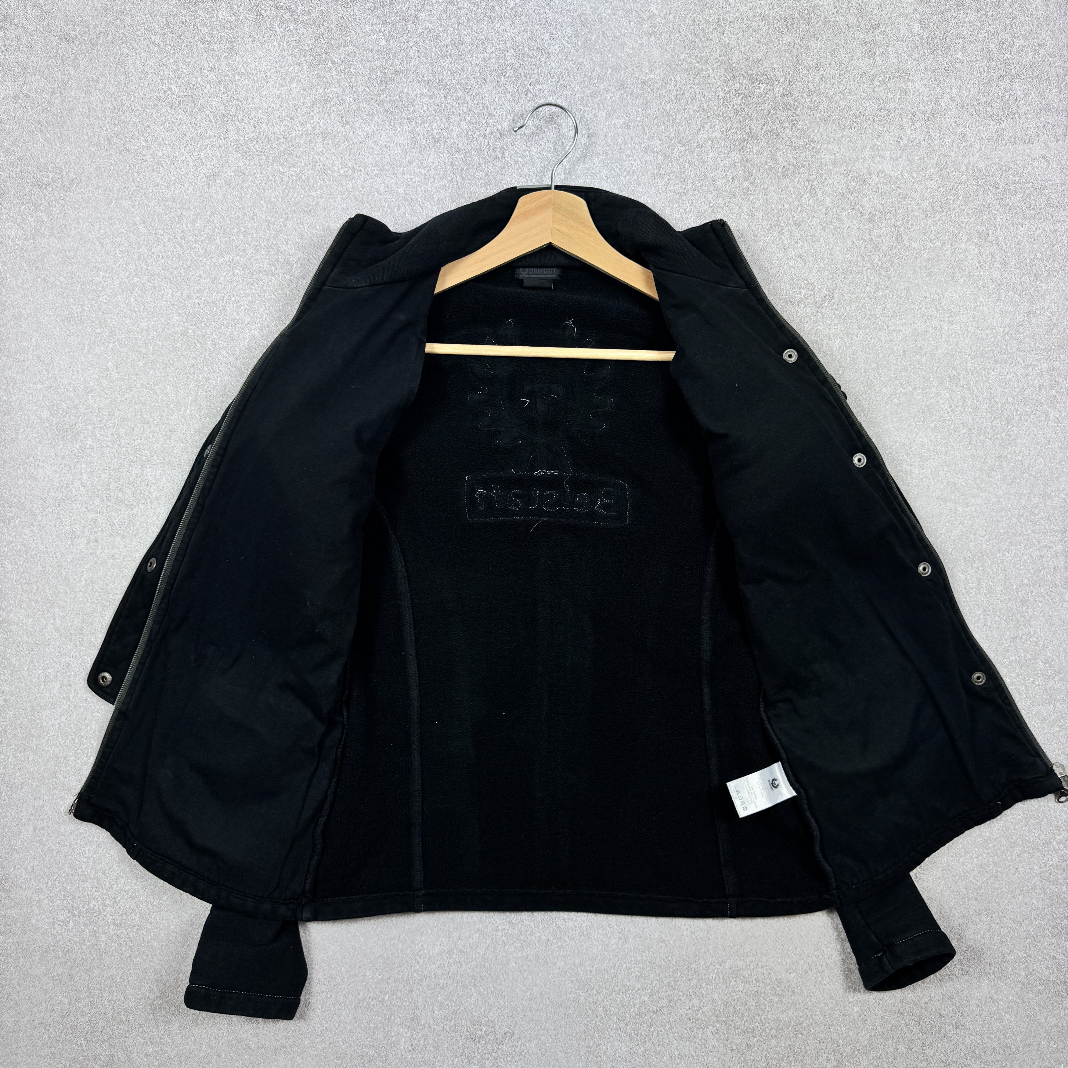 Belstaff Women`s Belstaff Black Big Logo Cotton Jacket Size 46 Size S / US 4 / IT 40 - 10 Thumbnail