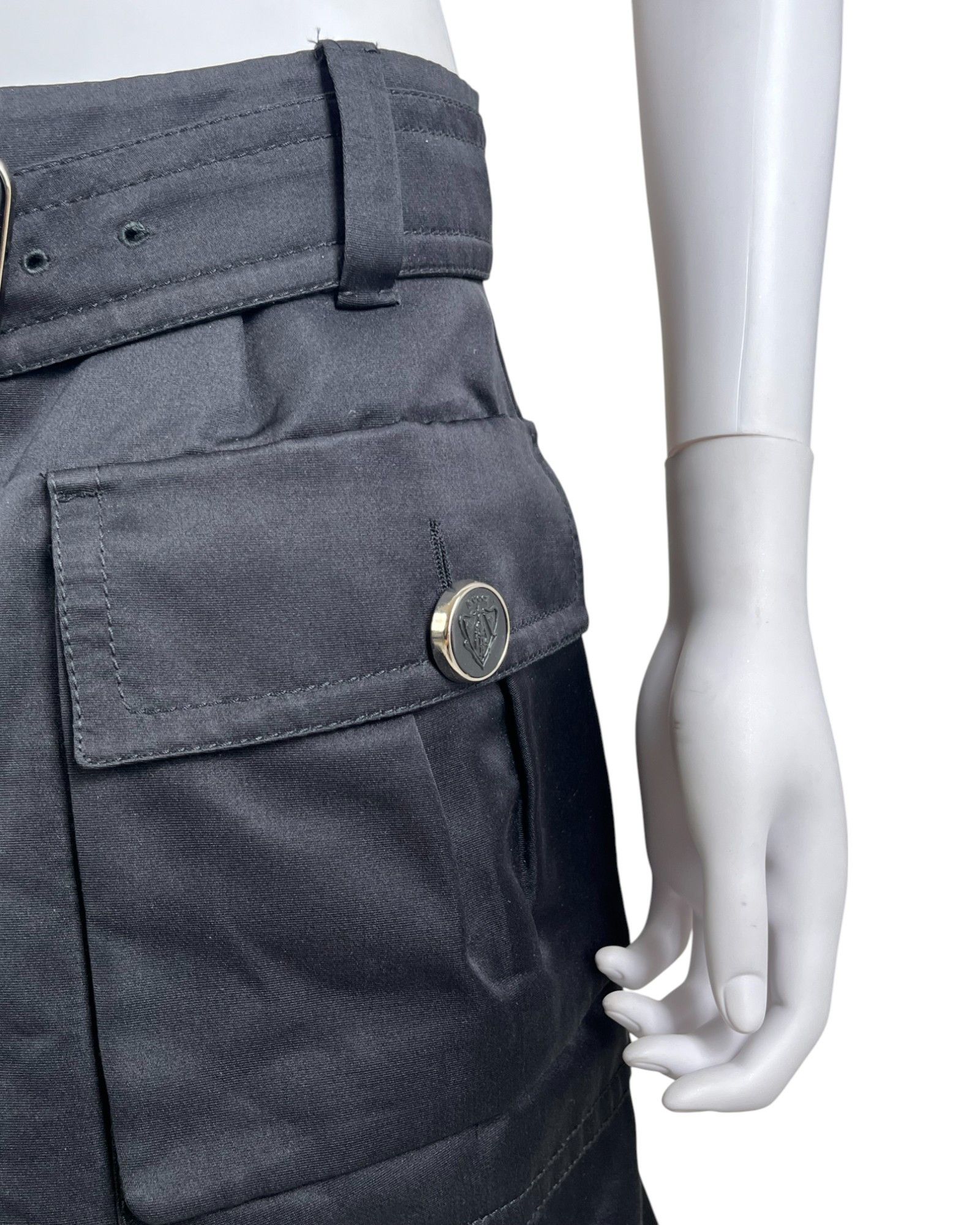 Gucci by Frida Giannini S/S 2009 Black Belted Cargo Skirt Size 27" / US 4 / IT 40 - 6 Thumbnail