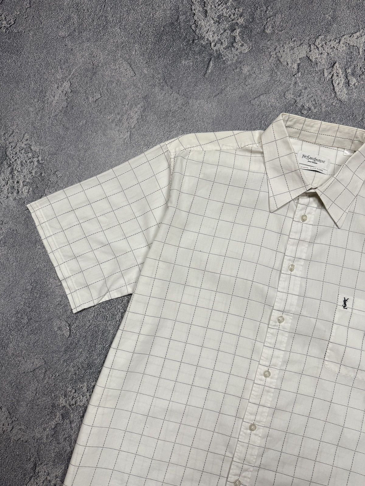 Yves Saint Laurent Vintage Yves Saint Laurent YSL Shirt Button Up Size US XL / EU 56 / 4 - 3 Thumbnail