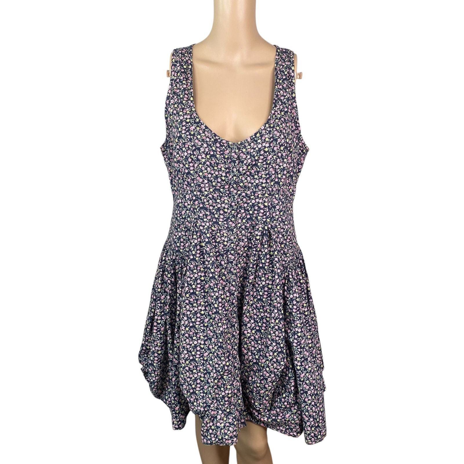 Anthropologie Anthropologie Maeve Alyssum Ditsy Floral Bustled Dress SZ 12 Size XL / US 12-14 / IT 48-50 - 2 Thumbnail