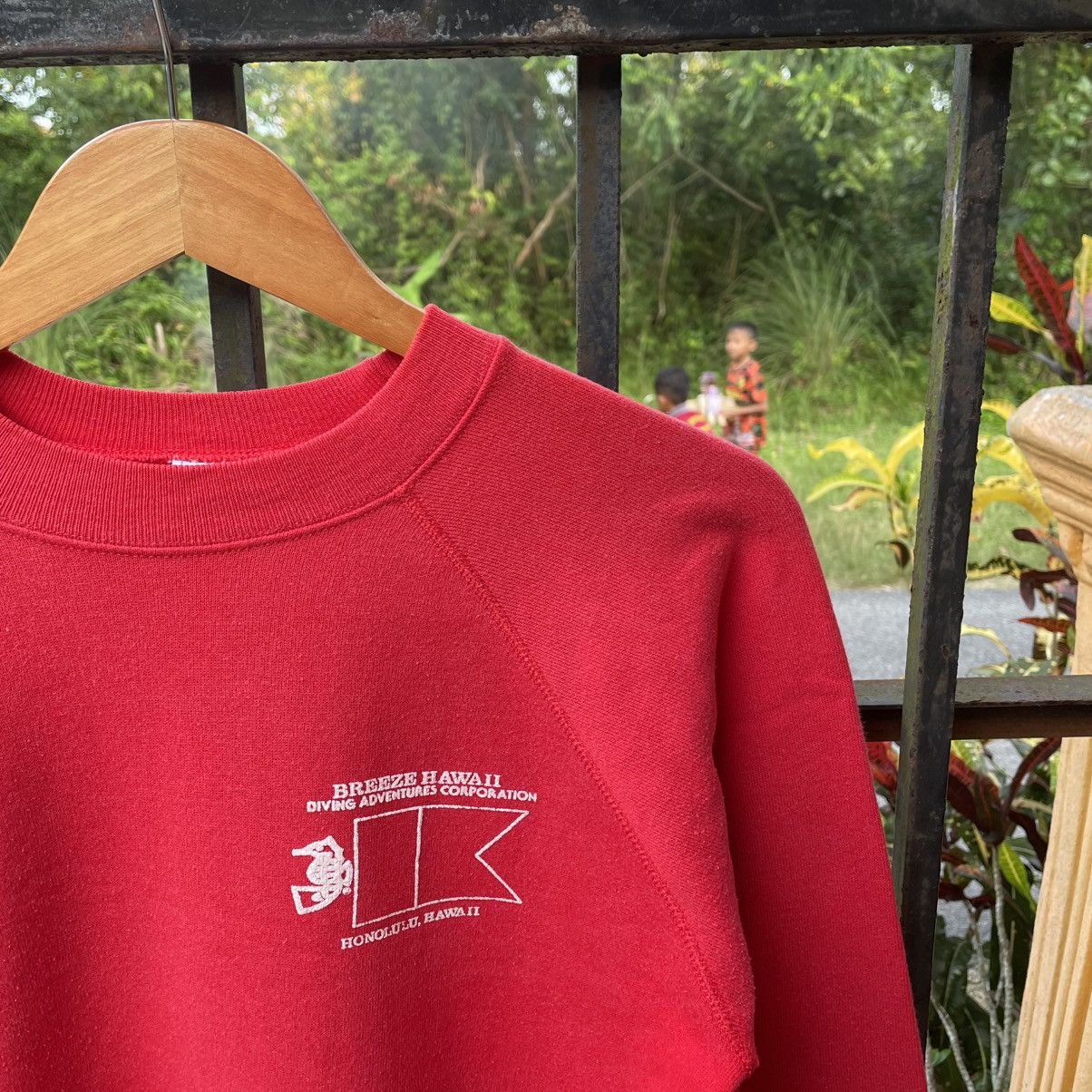 Hanes 🔥Vintage 80s Breeze Hawaii Diving Big Logo Sweatshirts Size US S / EU 44-46 / 1 - 4 Thumbnail