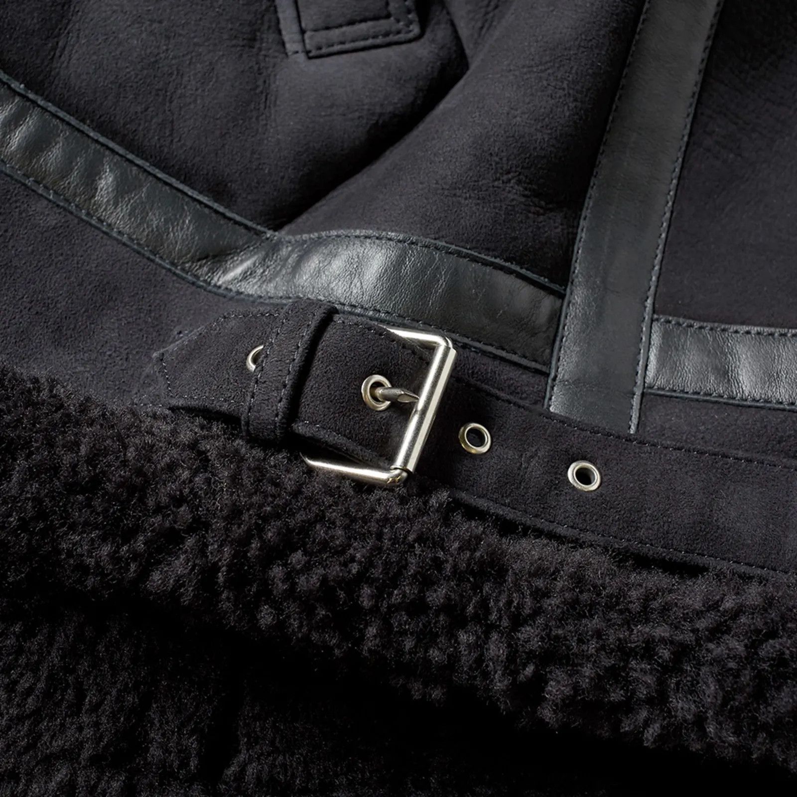 Acne Studios [48] Ian Suede Shearling Jacket in Anthracite (FW18) Size US M / EU 48-50 / 2 - 14 Thumbnail