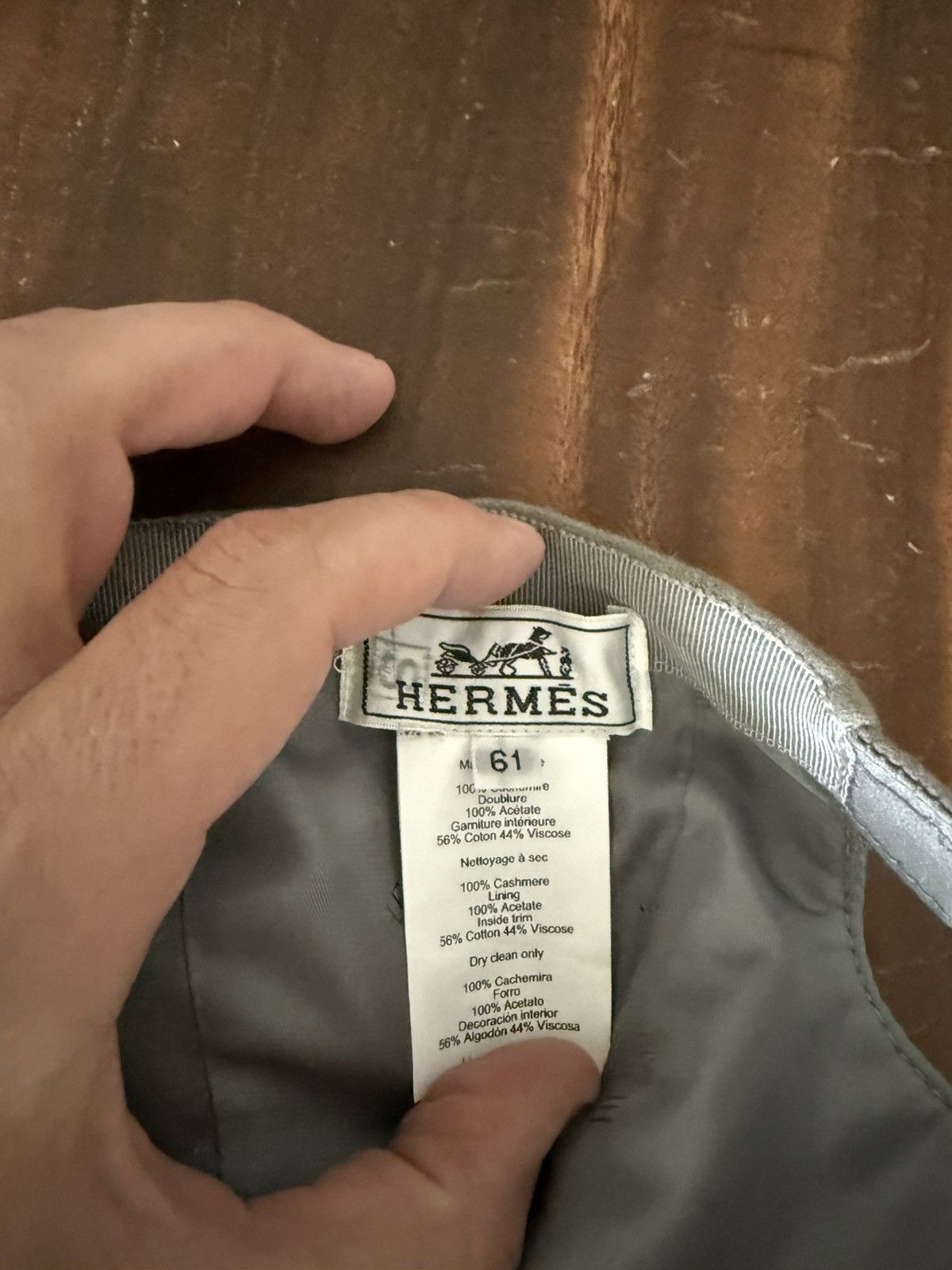 Hermes Hermes Men Baseball Hat: Pure Cashmere - Rare Size 61 🧢 🏆 Size ONE SIZE - 8 Thumbnail