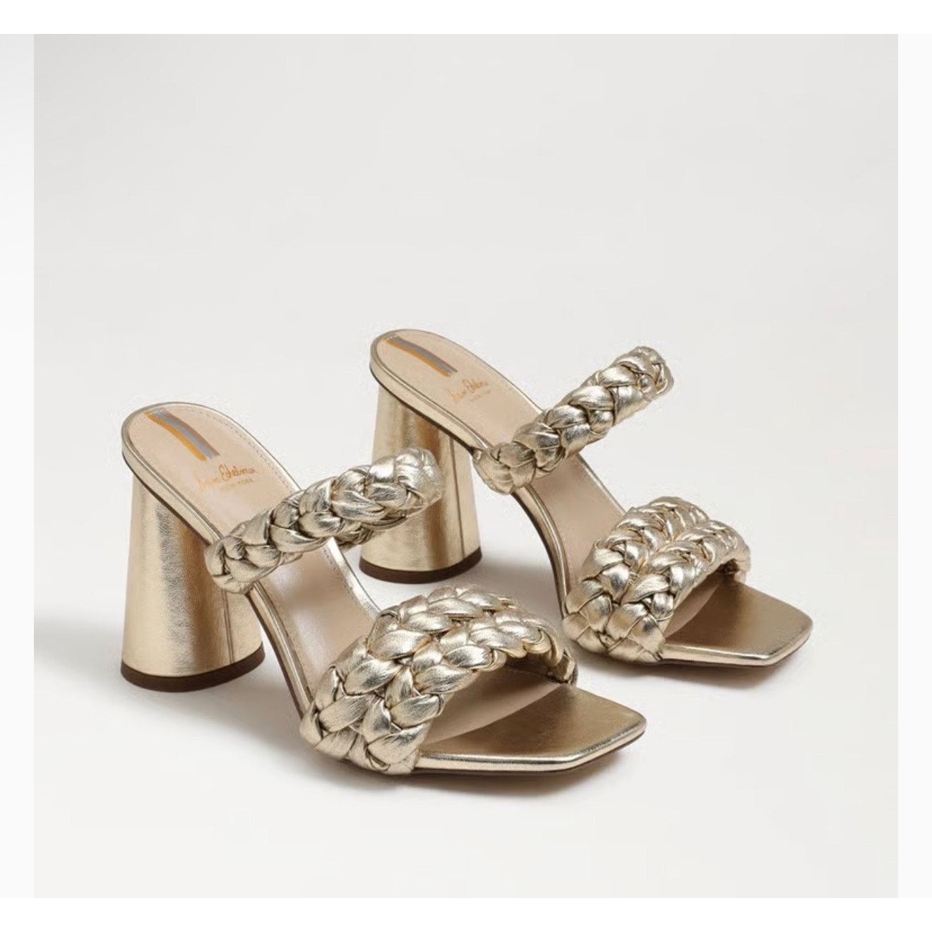 Sam Edelman Sam Edelman Kendra gold leaf Leather Sandals heels gold Size US 6.5 / IT 36.5 - 2 Thumbnail