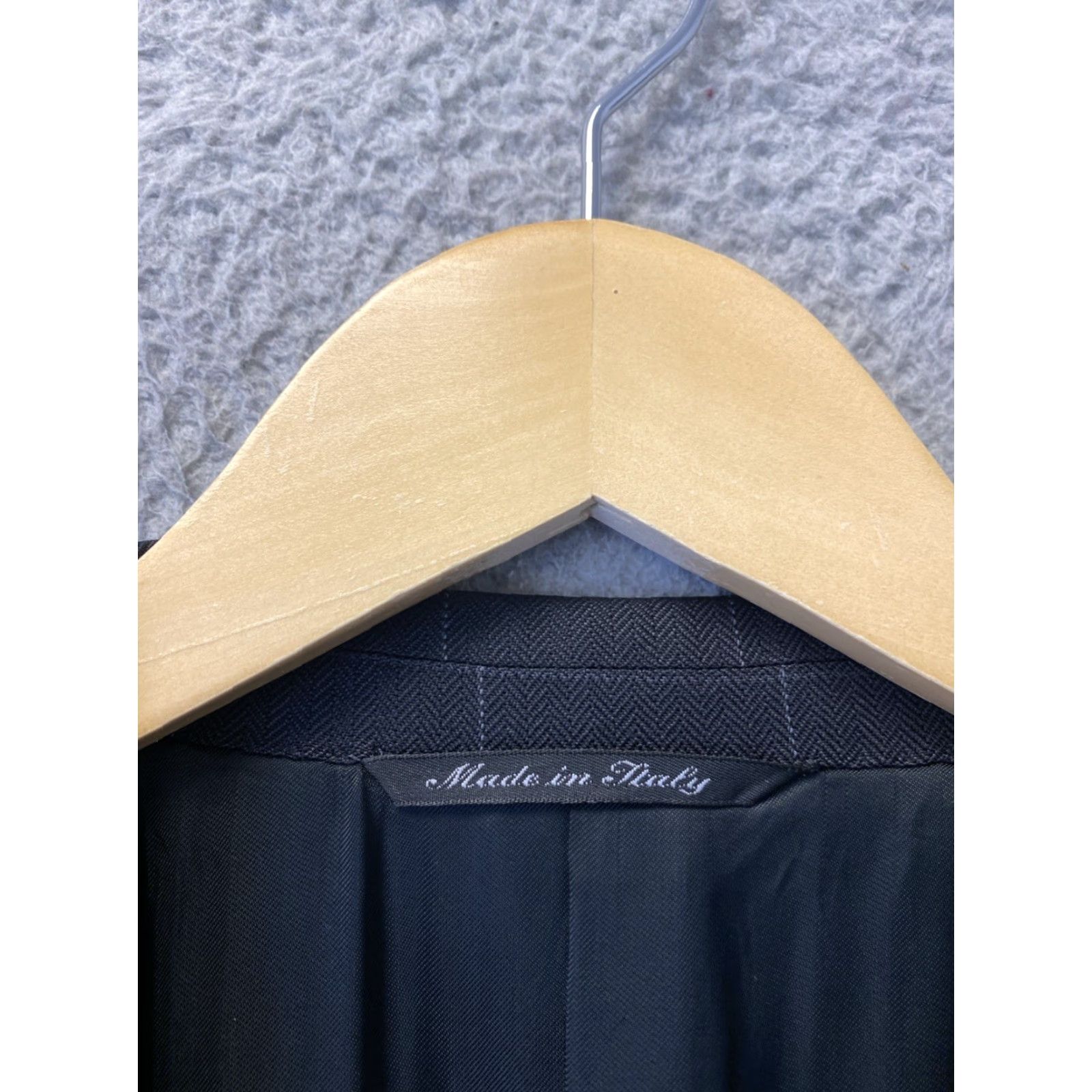 Canali VINTAGE Canali Men's Blazer Jacket Silk Blend 3-Button Black Windowpane Size 46 R Formal Italian Fashion Size 46R - 3 Thumbnail