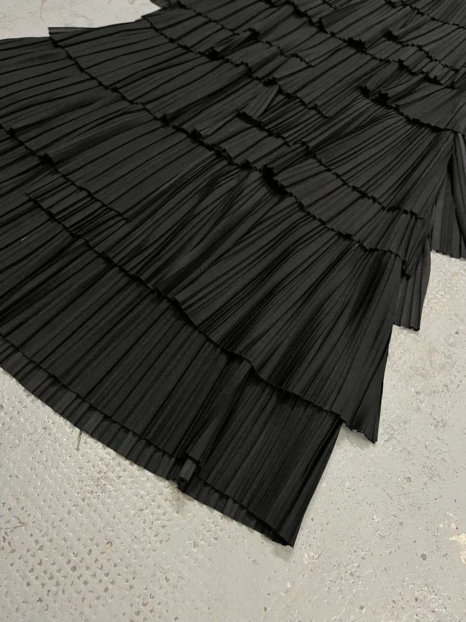John Galliano 2010s John Galliano Black Pleated Long Dress Size S / US 4 / IT 40 - 7 Thumbnail