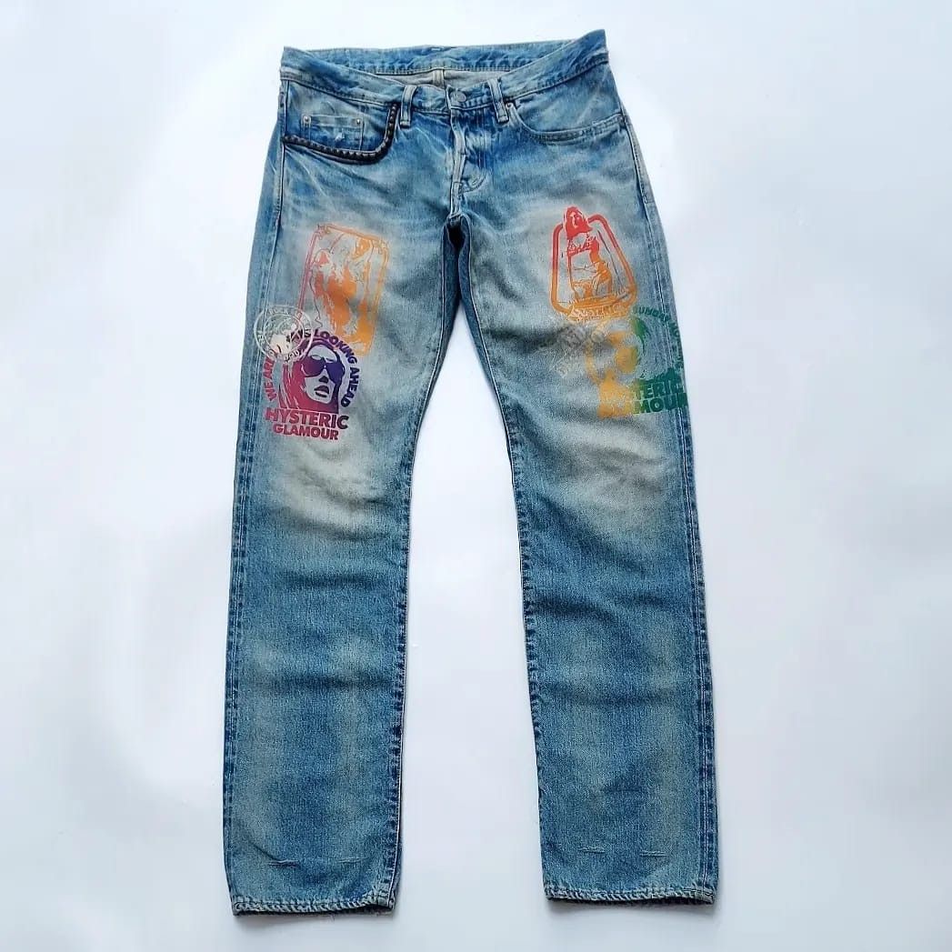 Hysteric Glamour × Japanese Brand × Vintage Hysteric Glamour Search And Destroy Selvedge Denim Pants Size US 30 / EU 46 - 1 Thumbnail