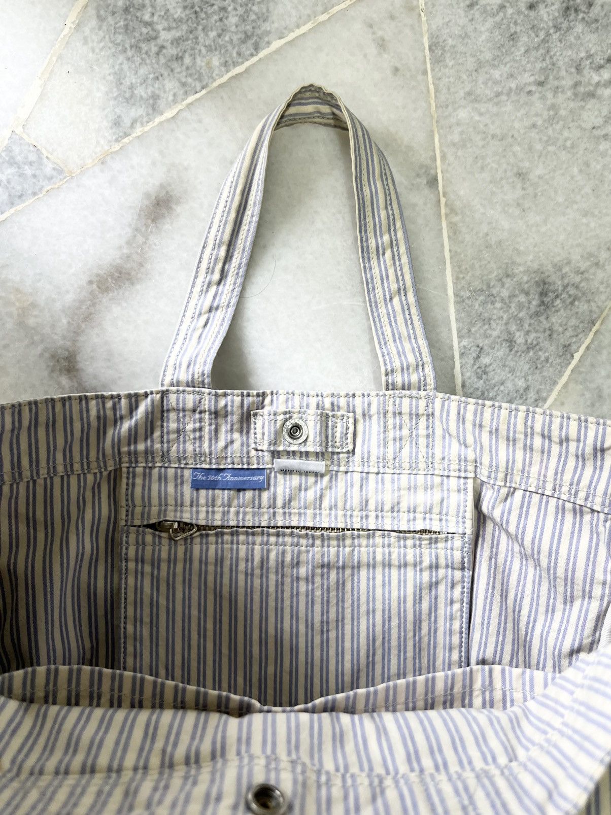Porter Porter Yoshida Striped Canvas Tote Bag Japan Size ONE SIZE - 12 Thumbnail