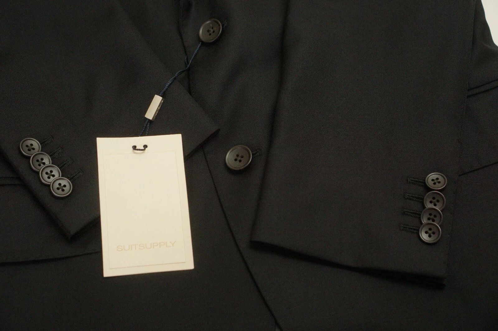 Suitsupply Men Suitsupply Suit Lazio Single Breasted Black Wool UK/US46 Size 46R - 5 Thumbnail