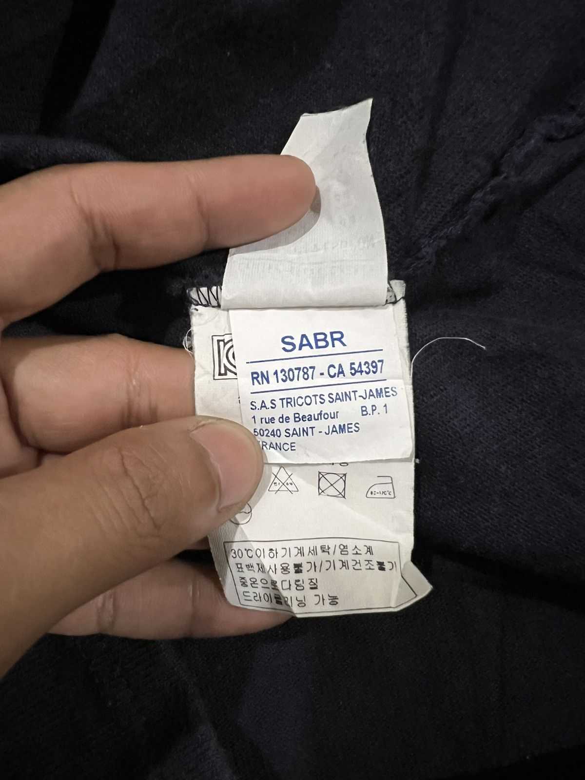 Garment Reproduction of Workers × Indigo × Saint James OG Saint James 🇫🇷 Navy Indigo Elbow Sailor Cotton Merid Tees Size US L / EU 52-54 / 3 - 8 Thumbnail
