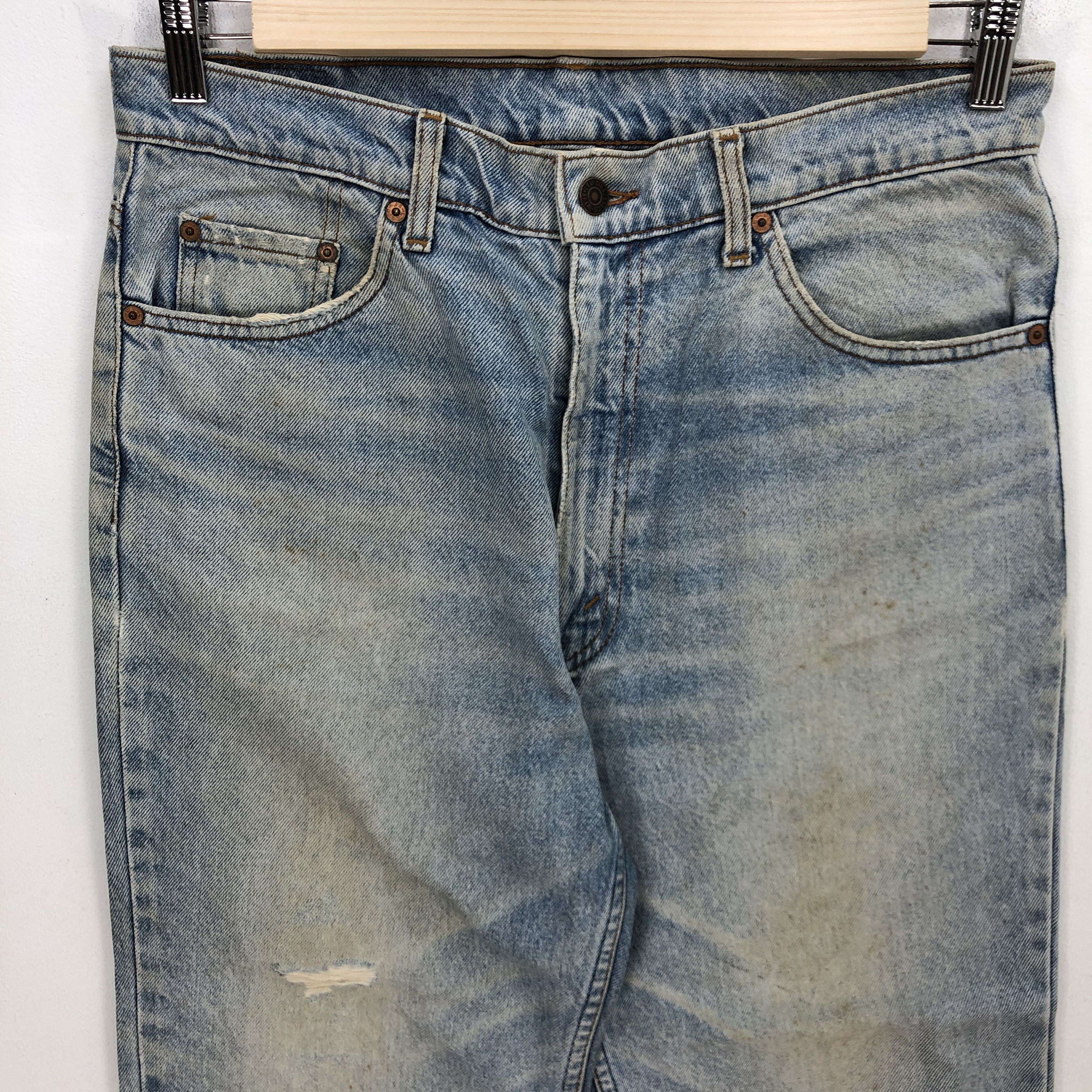 Levi's × Vintage Vintage Levis 518 Light Wash Jeans Levi's Faded Ripped Denim Size US 32 / EU 48 - 3 Thumbnail